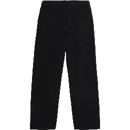 black Five-pocket trousers with patch in cotton for boy