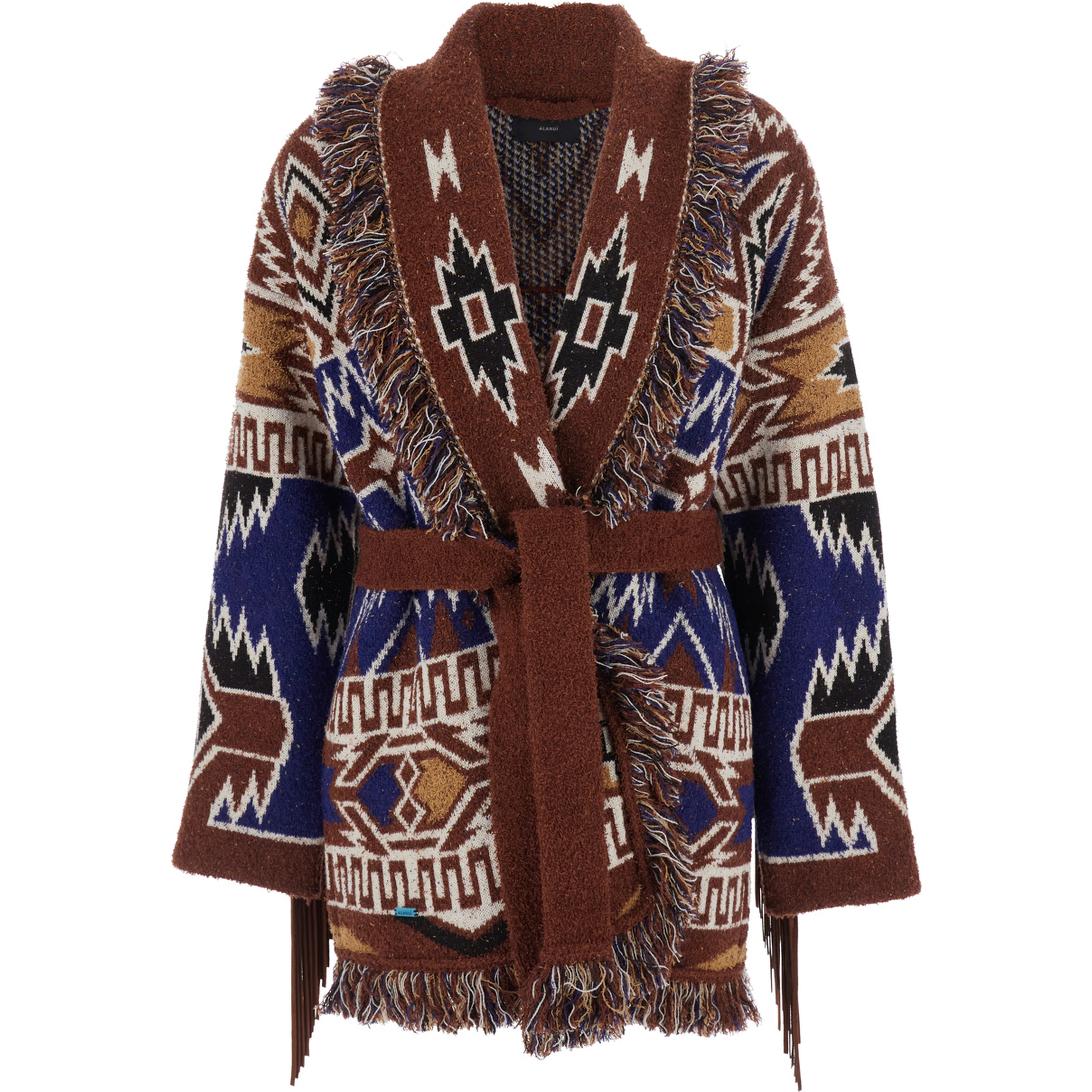 Cardigan THE AMAZING JOURNEY with long sleeves and front closure in Multicolor for women