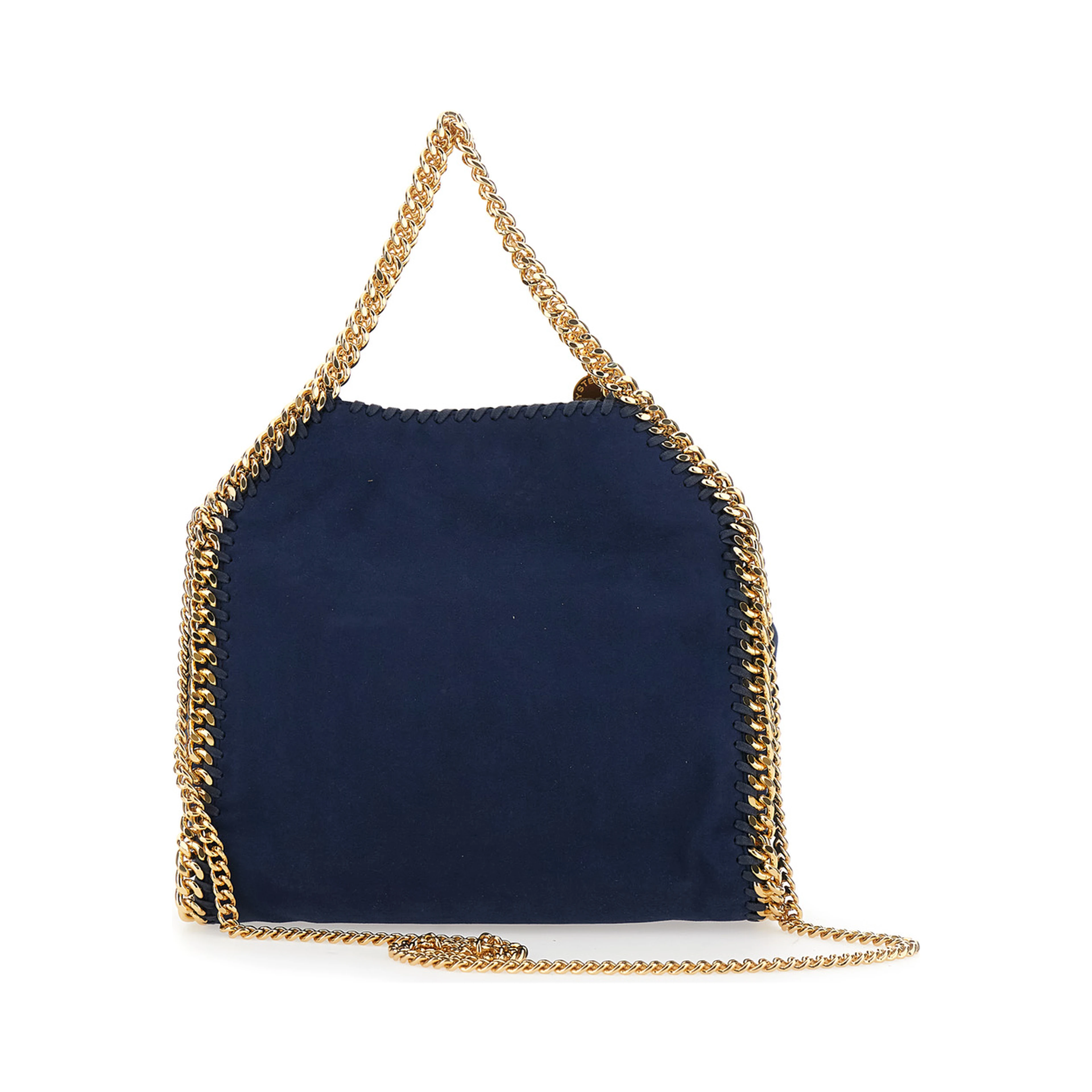 Falabella Mini Blue Handbag with Chain Handle and Strap in Eco Leather for Women