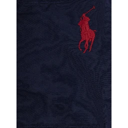 Blue Hoodie with Maxi Pony Logo in Cotton for Boy