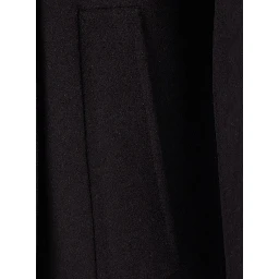 Clara brown Double-breasted coat with Notched revers and long sleeves in Wool Woman