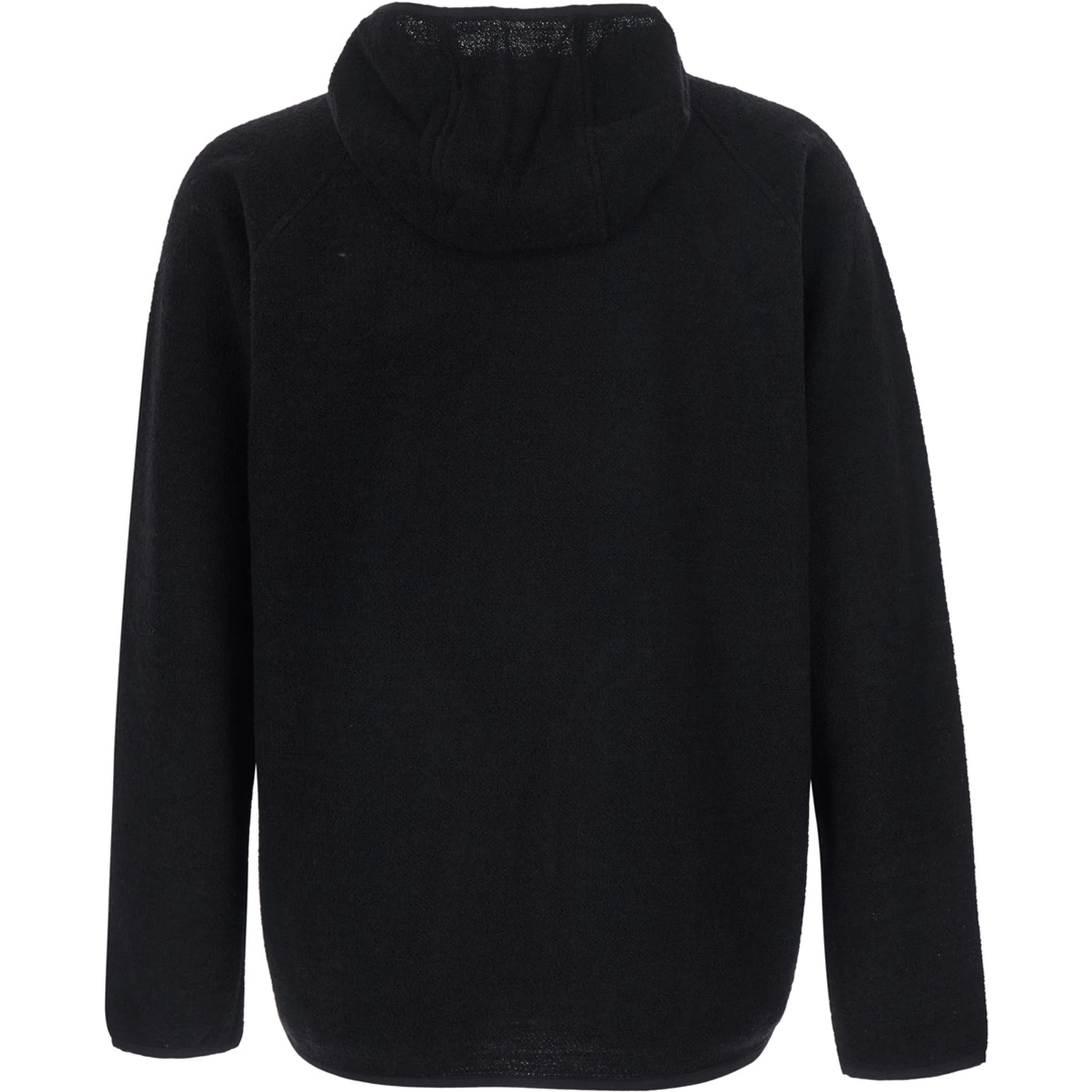 High-neck Pullover with Long Sleeves in Black Tech Fabric for Men