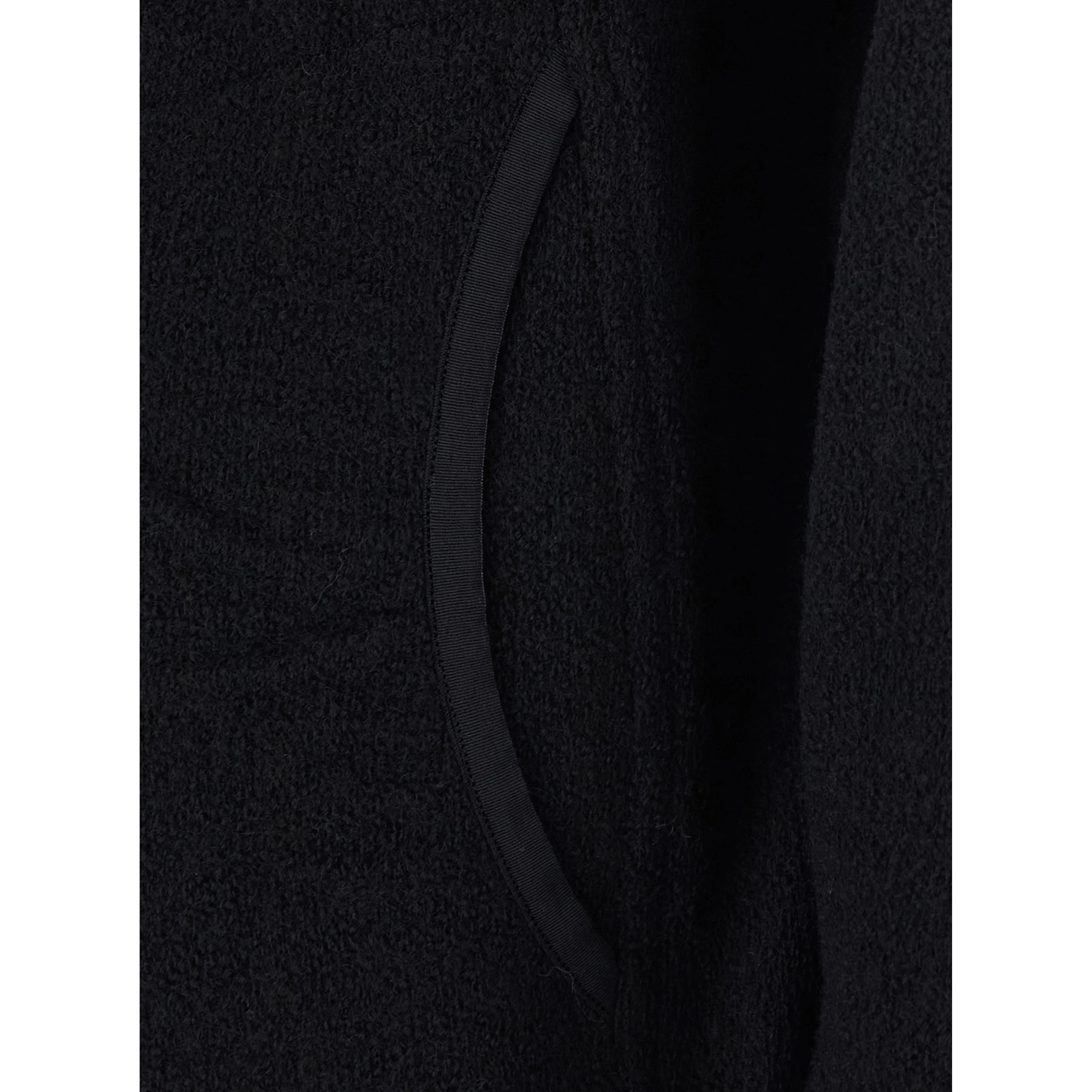 High-neck Pullover with Long Sleeves in Black Tech Fabric for Men