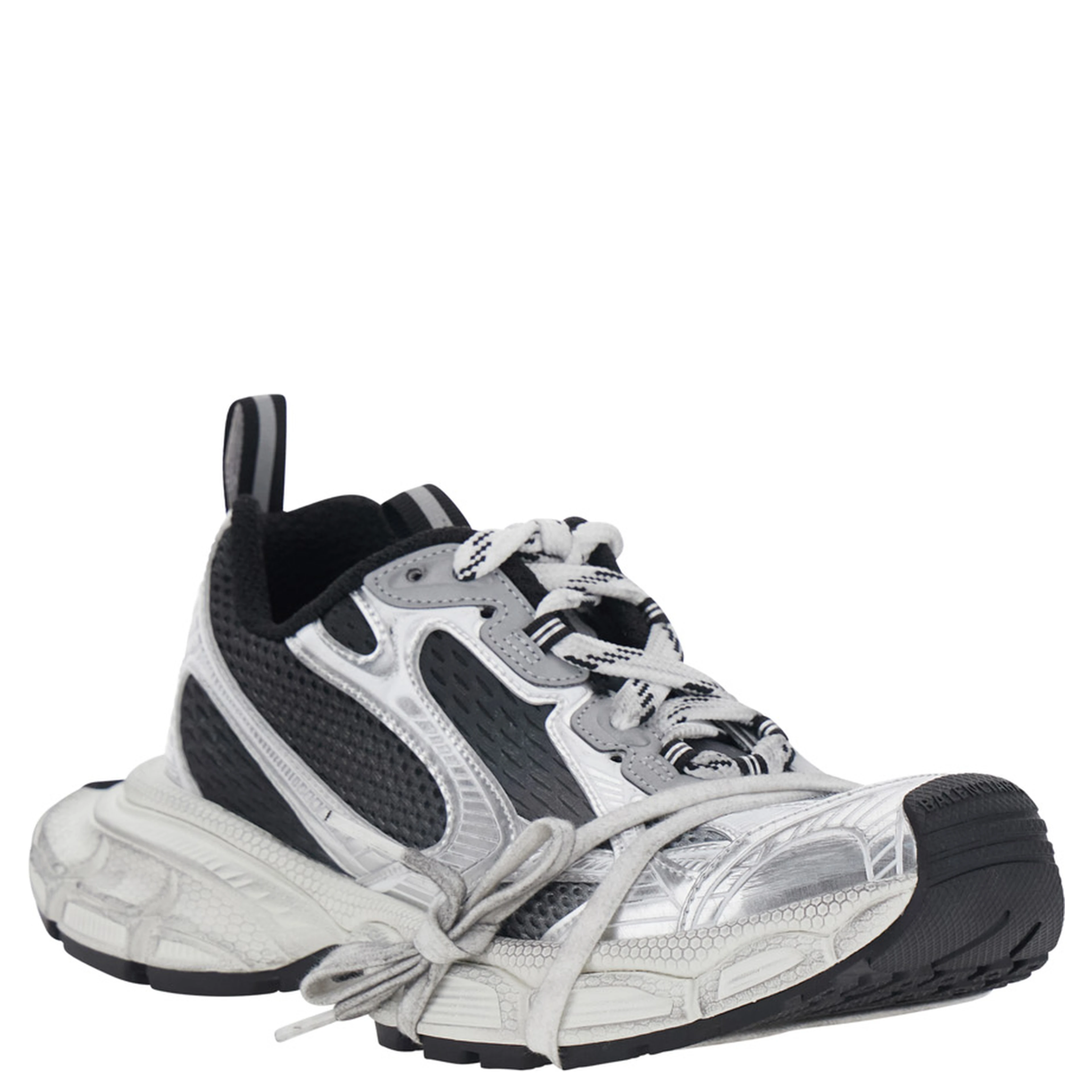 3XL Grey Sneaker with Logo on the Toe in Tech Fabric Mix Women