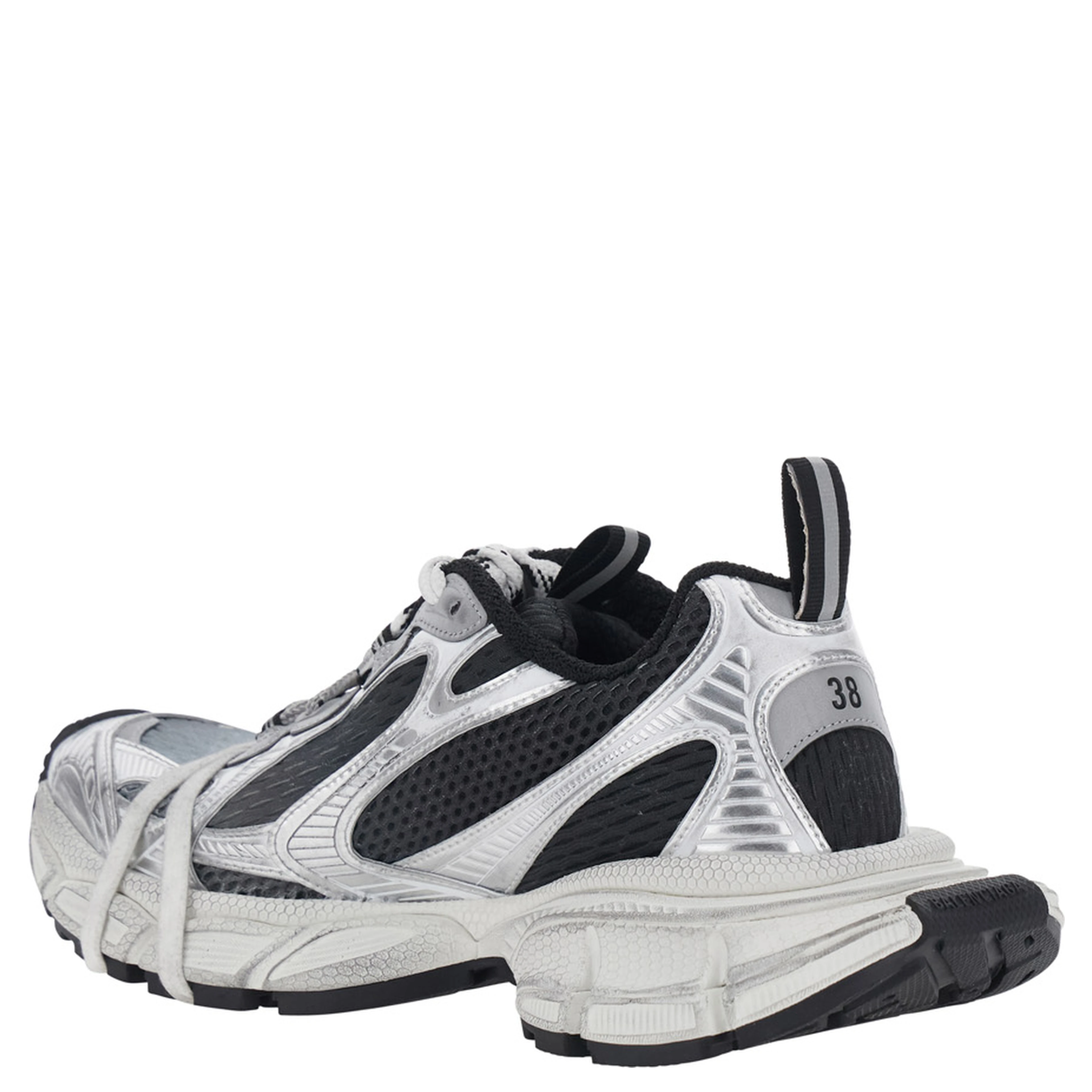 3XL Grey Sneaker with Logo on the Toe in Tech Fabric Mix Women