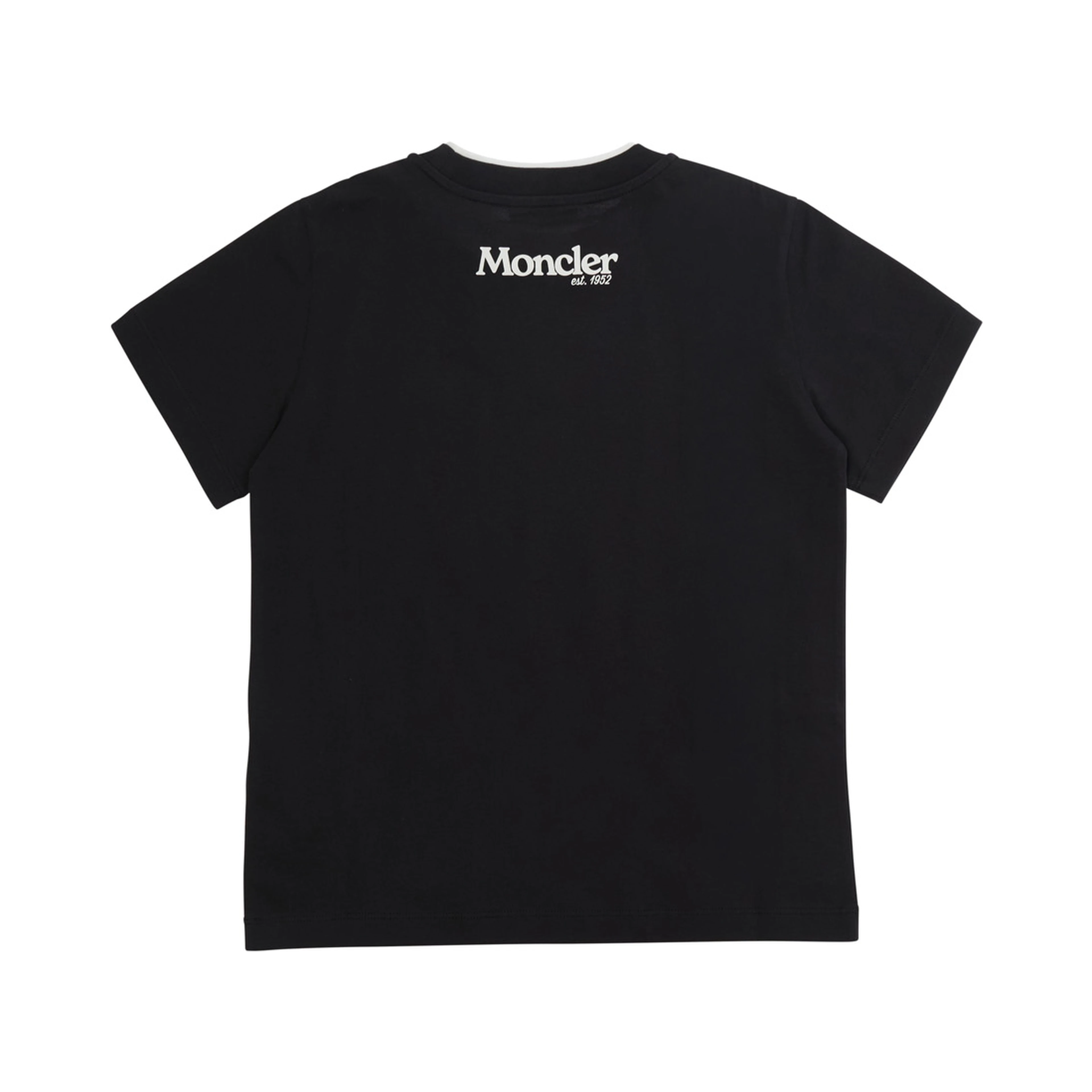 Black T-shirt with Logo and Patch in Cotton Boy
