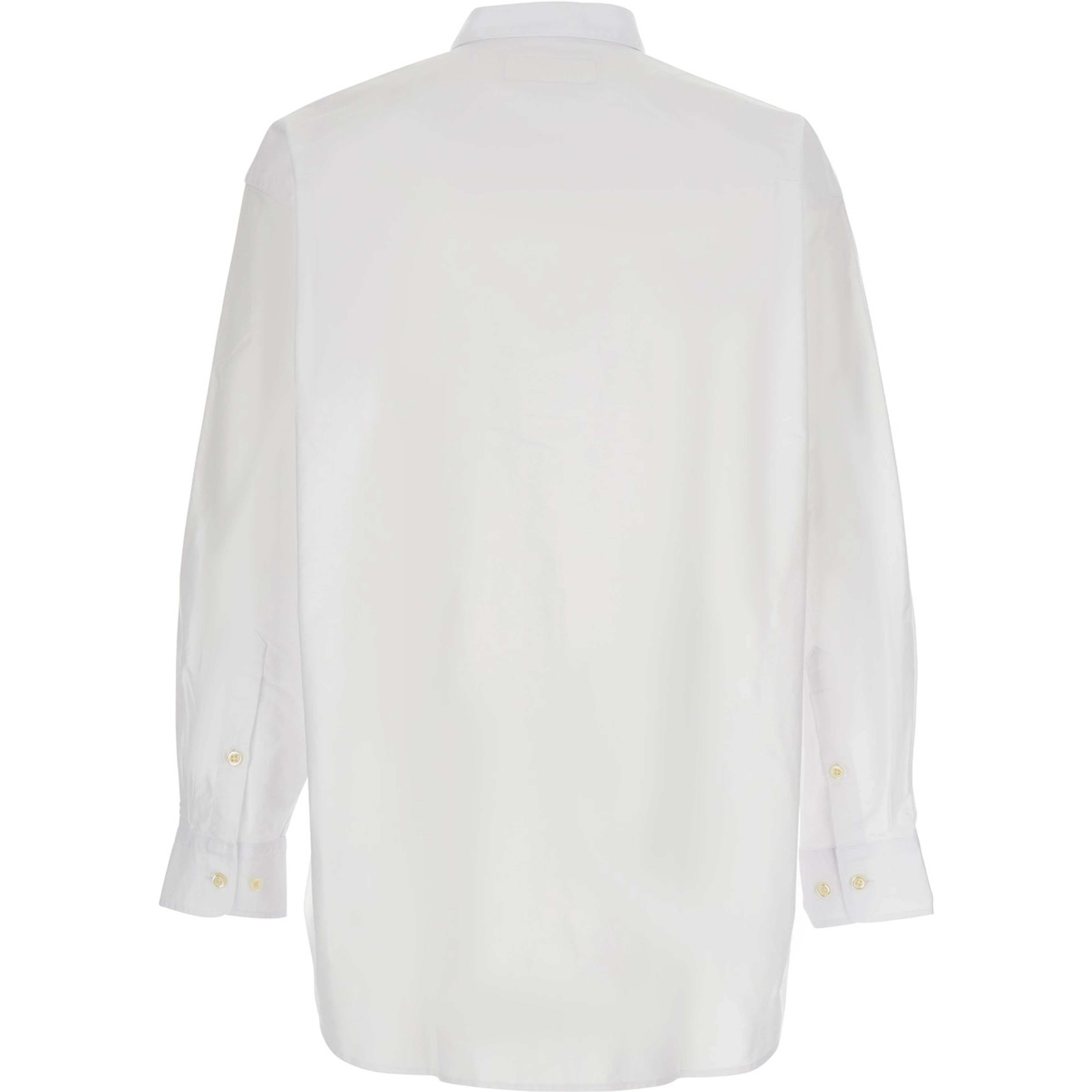 UNISEX STRIPED SHIRT WOVEN with collar and long sleeves in pink cotton