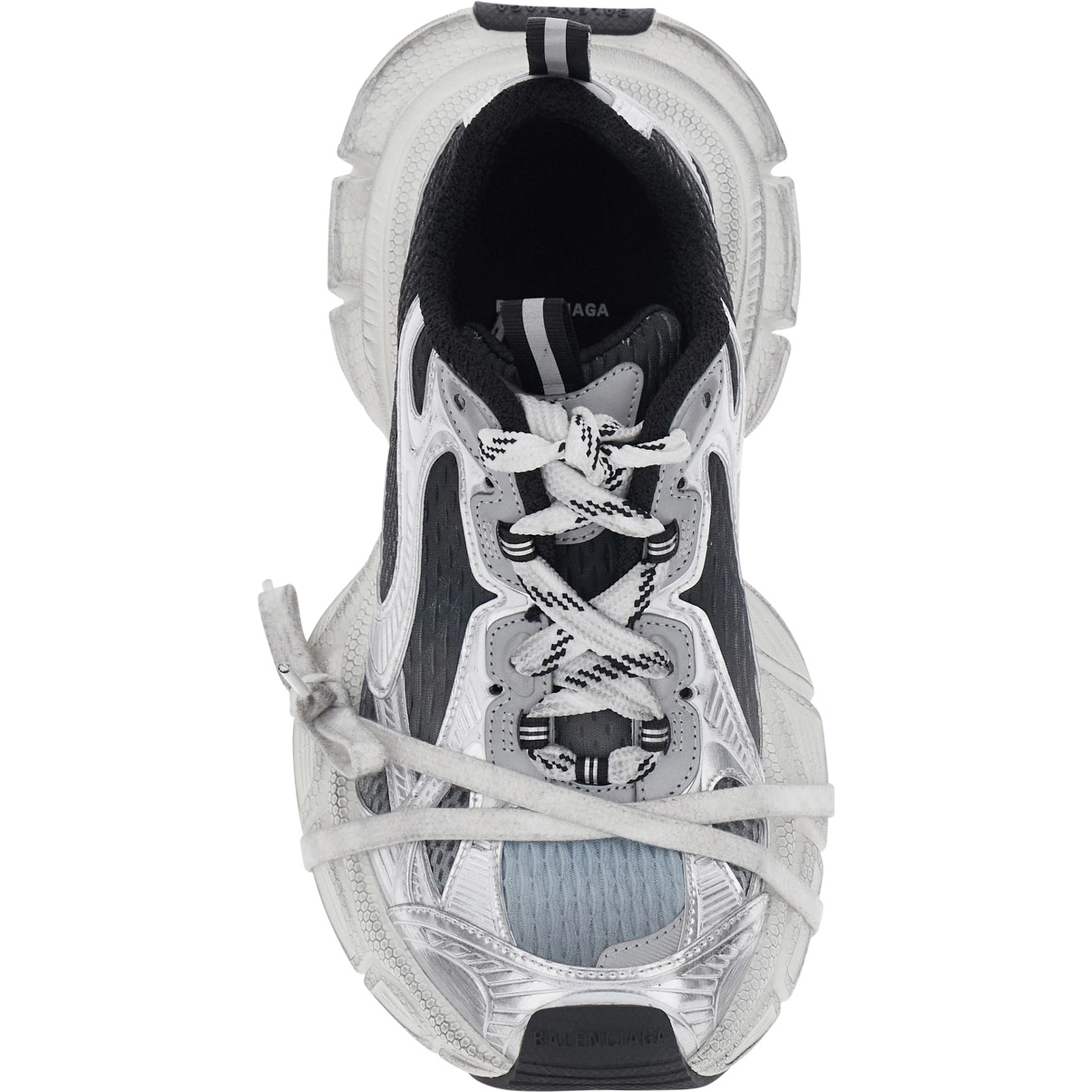 3XL Grey Sneaker with Logo on the Toe in Tech Fabric Mix Women