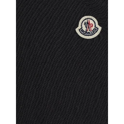 Black T-shirt with Logo and Patch in Cotton Boy