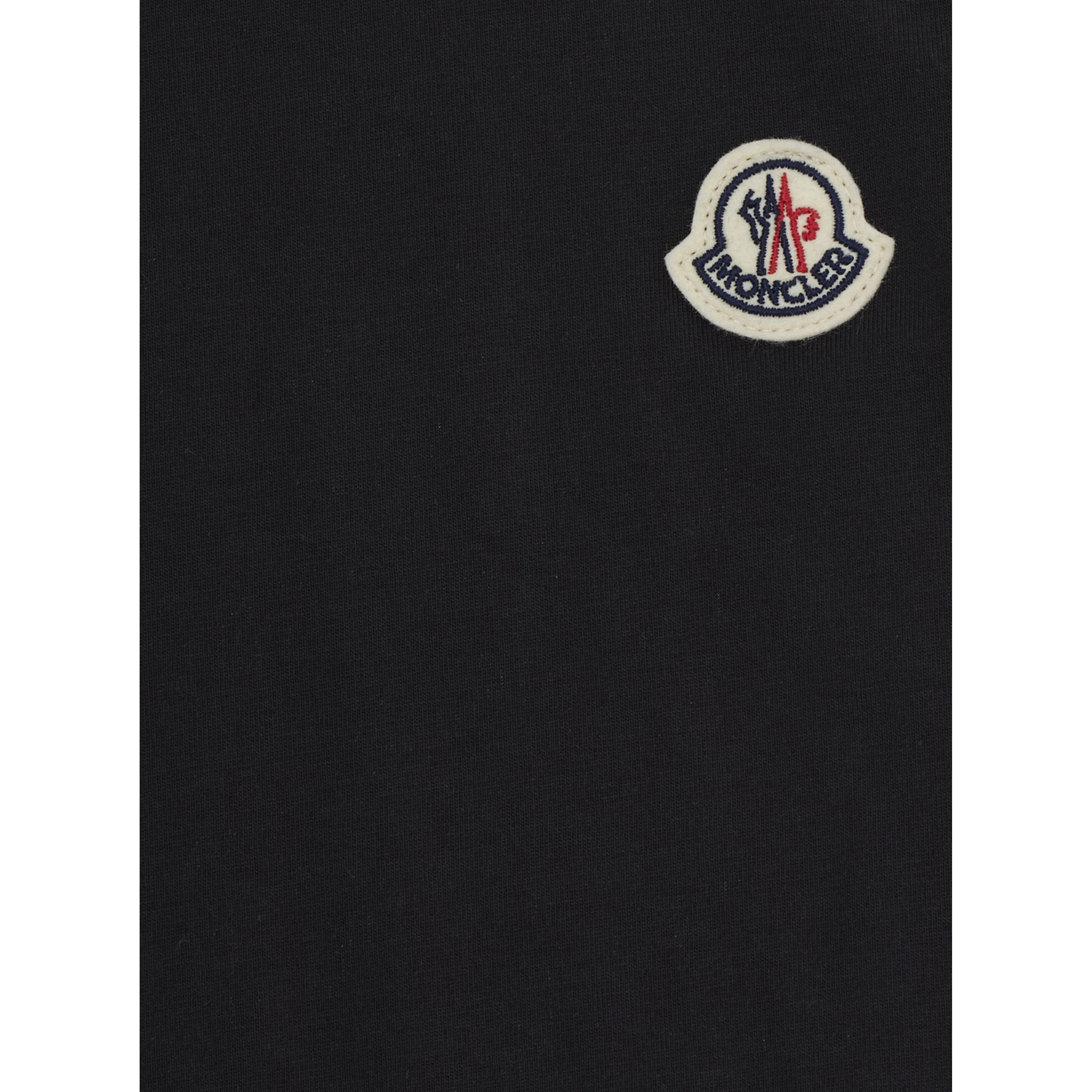 Black T-shirt with Logo and Patch in Cotton Boy
