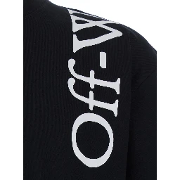 Black Crew Neck T-Shirt with Logo Lettering in Cotton for Men