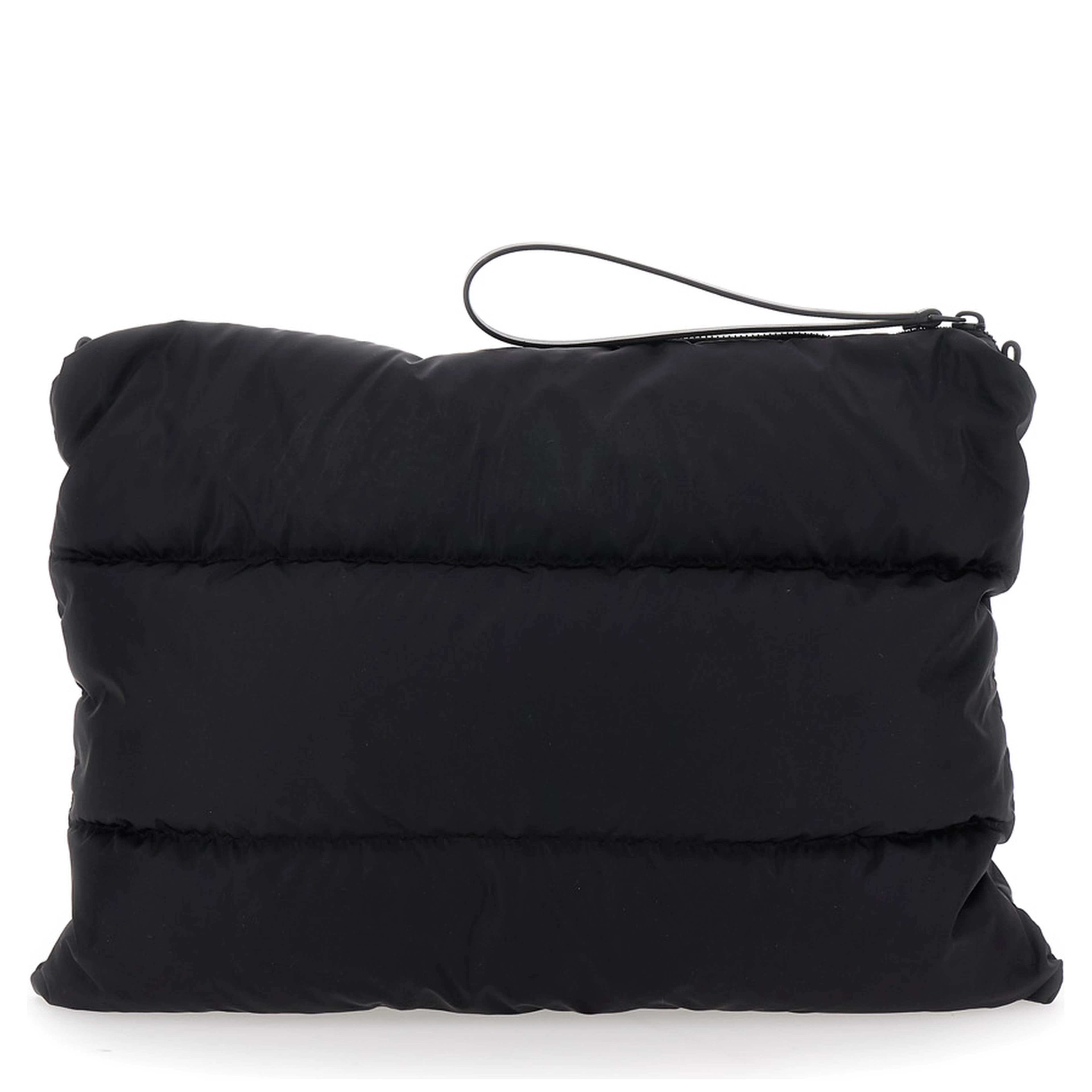Laptop Bag Caradoc with Wrist Strap and Logo Patch on the Front in Black Tech Fabric for Men