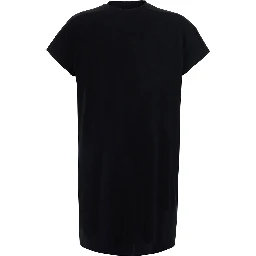 Jumbo Black T-shirt with ribbed crew neck and dropped shoulders in cotton for men