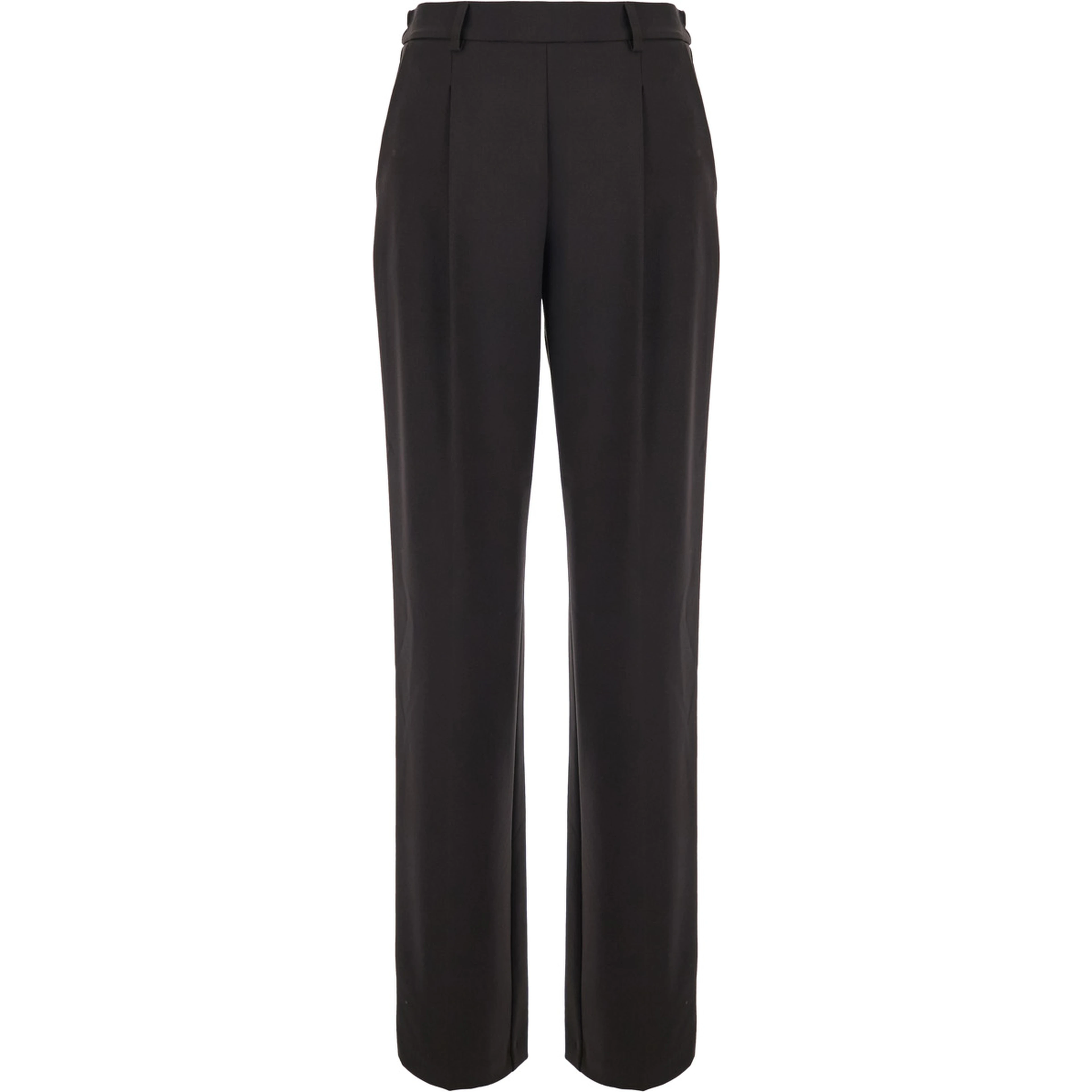Brown Pants with elasticated back waist in stretch viscose blend women