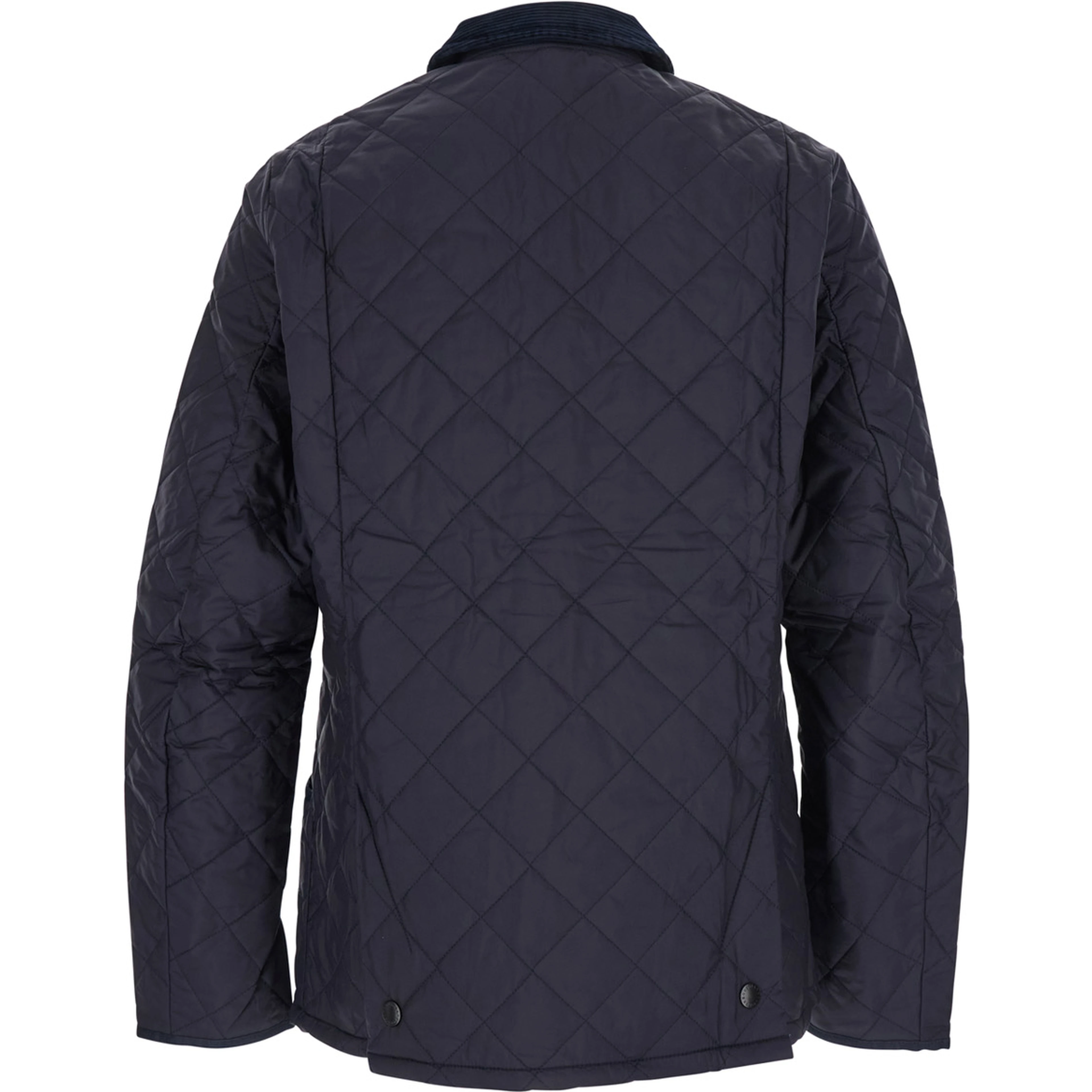 Jacket Heritage Liddesdale with Classic Ribbed Collar and Logo Lettering on the Front in Tech Fabric Blue Men