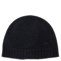 Blue Beanie with Logo lettering embroidery on the front in wool for men