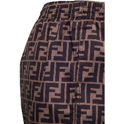 FF Fabric Brown Swim Shorts for Men