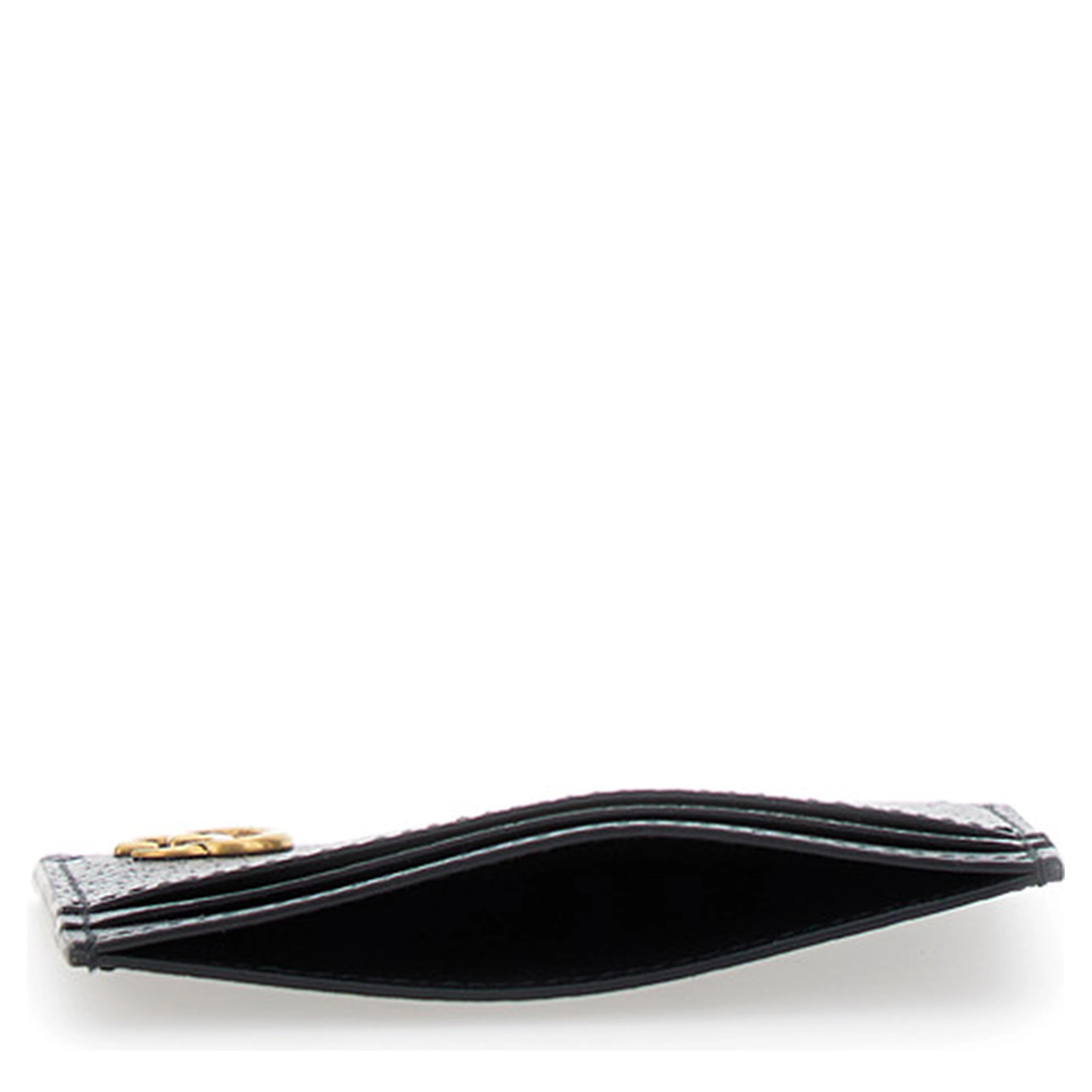 Cardholder GG Marmont with Gg Logo on the Front in Black Leather for Men