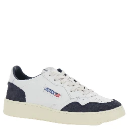 Sneaker Medalist Low Top with Logo Patch on the Tongue and Blue Suede Details Men