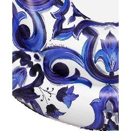 blue Inflatable with all-over majolica print in PVC