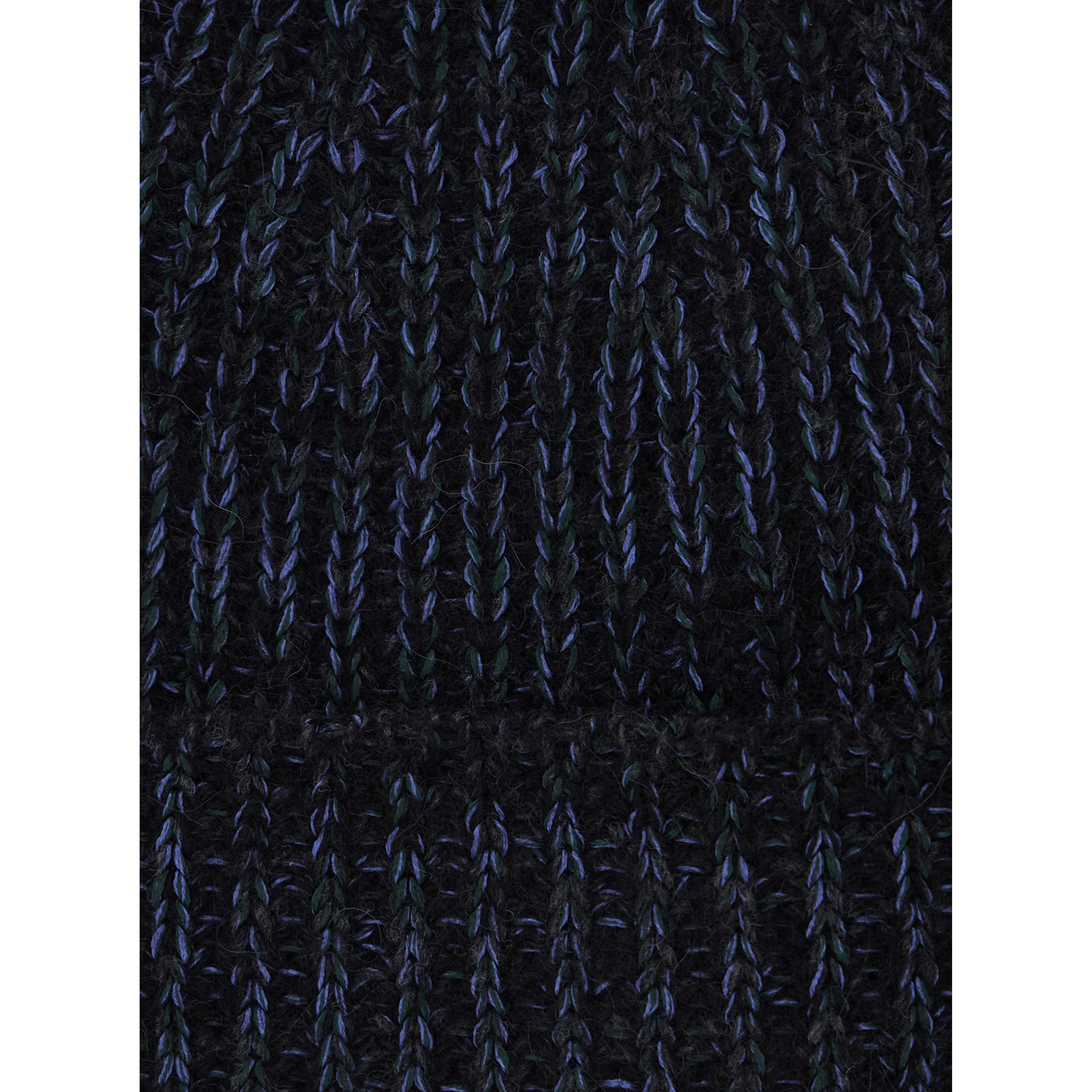 blue Hat with brim and fold in wool Blend men