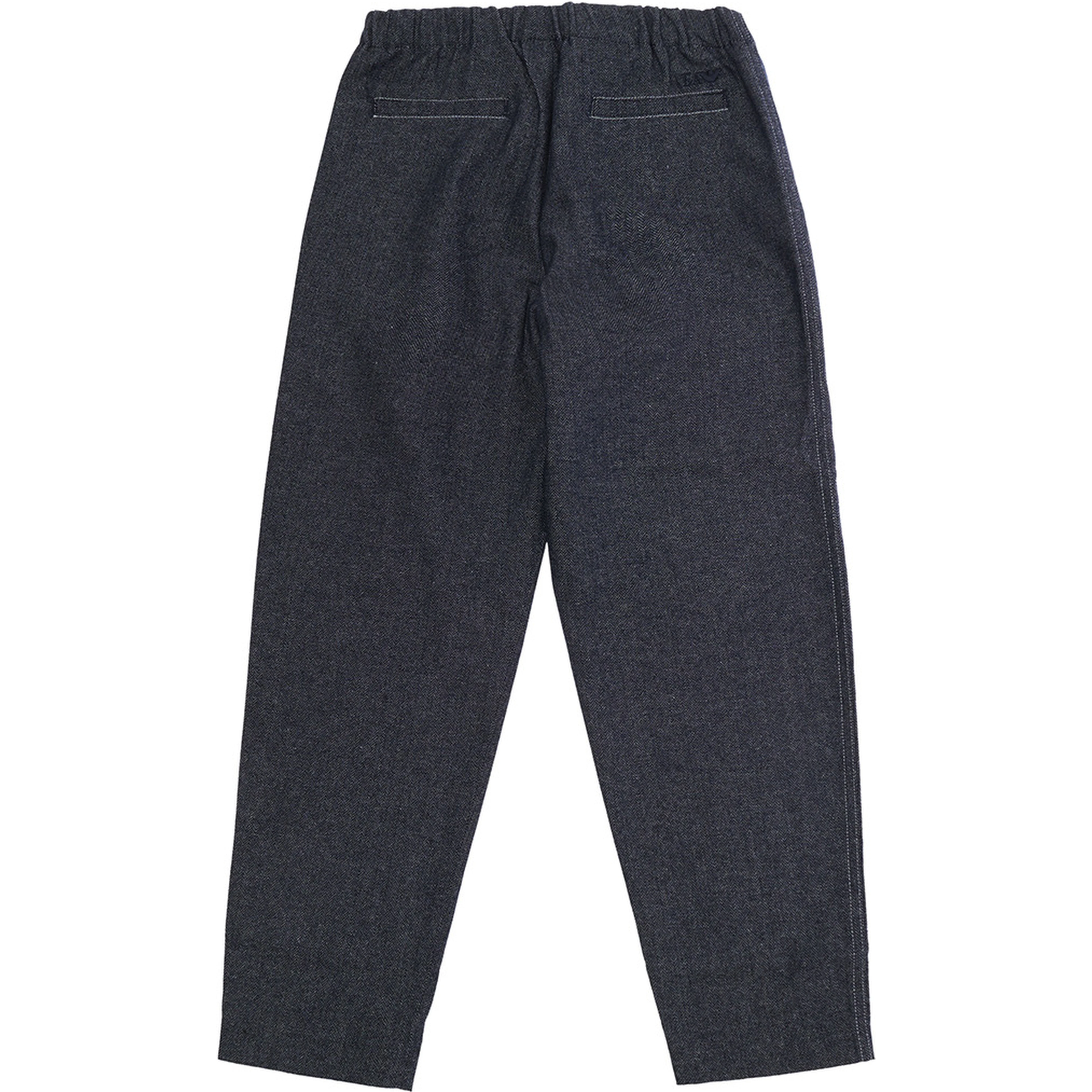 Emporio Armani Kids Pants with pockets and logo, in fabric, blue, boy