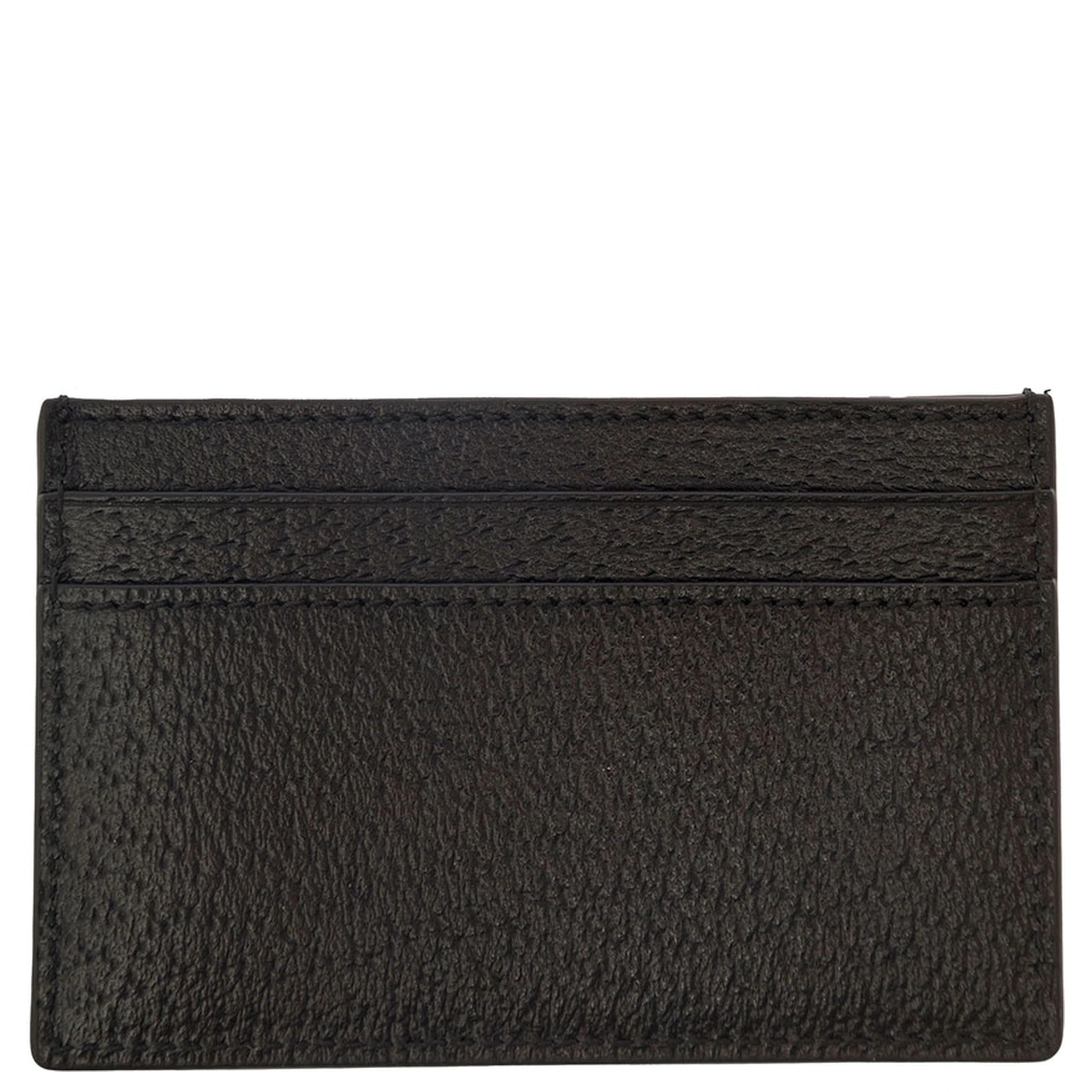 Cardholder GG Marmont with Gg Logo on the Front in Black Leather for Men
