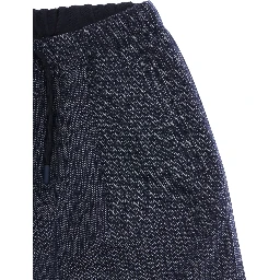 Emporio Armani Kids Pants with pockets and logo, in fabric, blue, boy