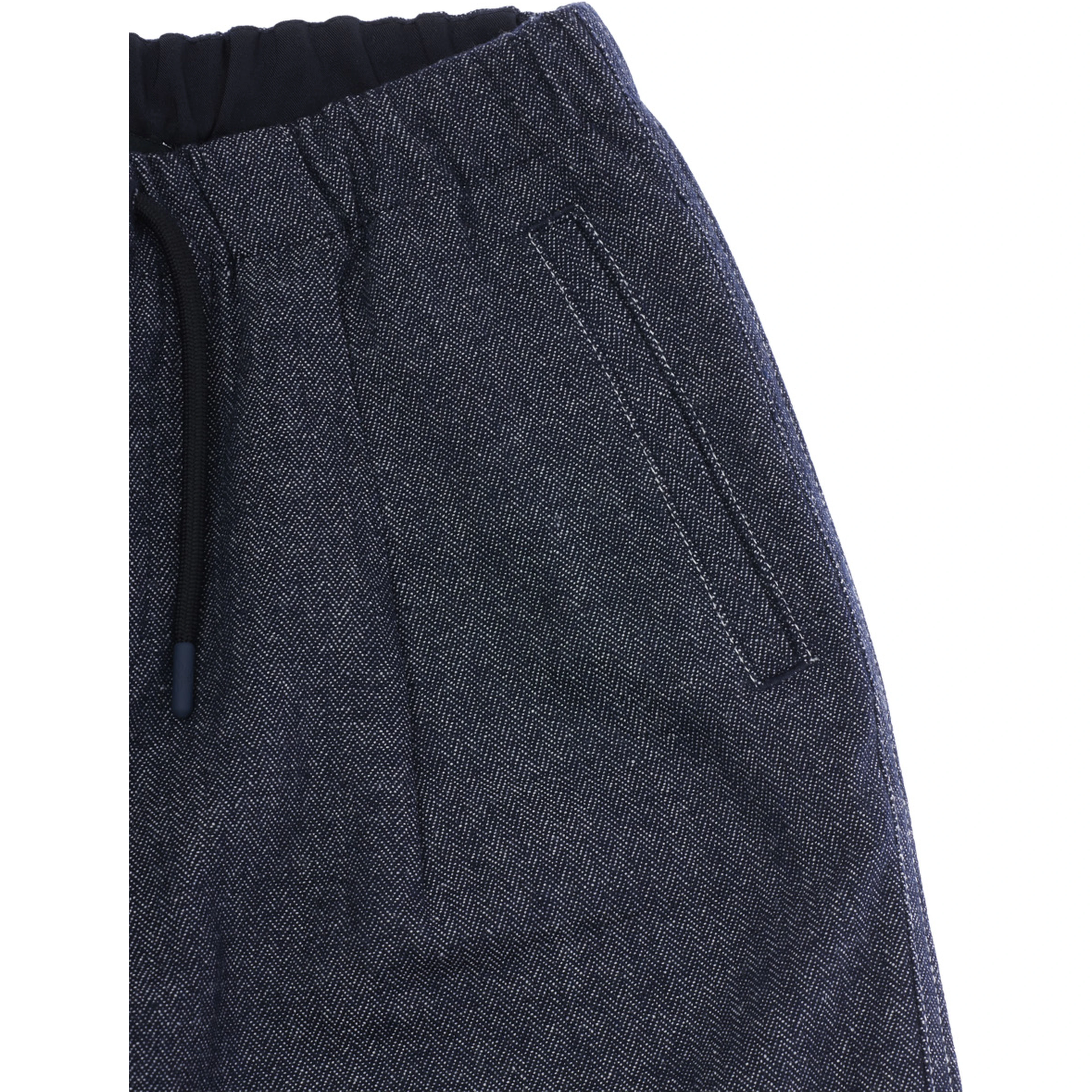 Emporio Armani Kids Pants with pockets and logo, in fabric, blue, boy