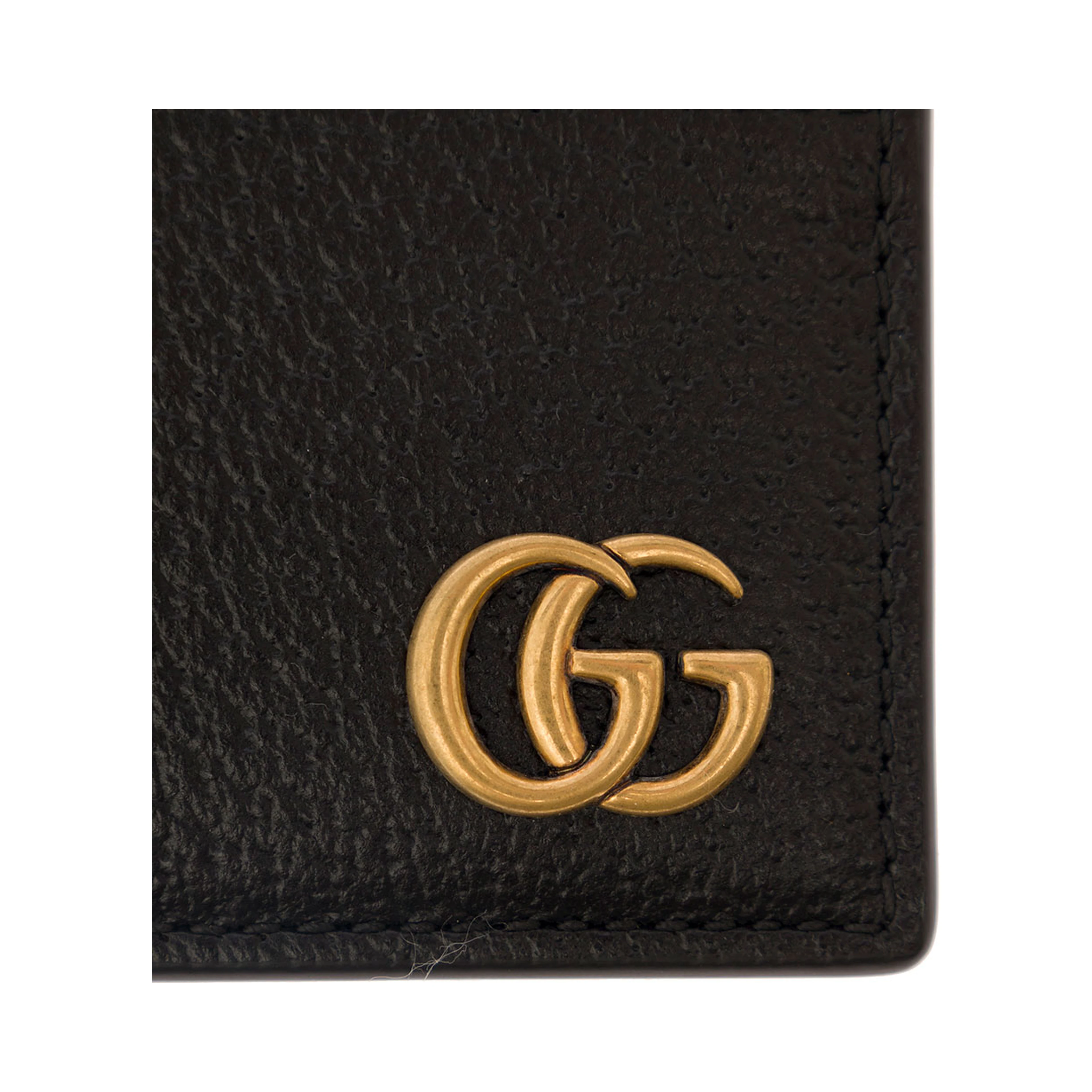 Cardholder GG Marmont with Gg Logo on the Front in Black Leather for Men