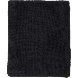 Scarf with elegant design in wool and black color for unisex