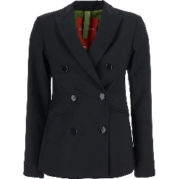 Jacket black with elegant details in Tech Fabric for women