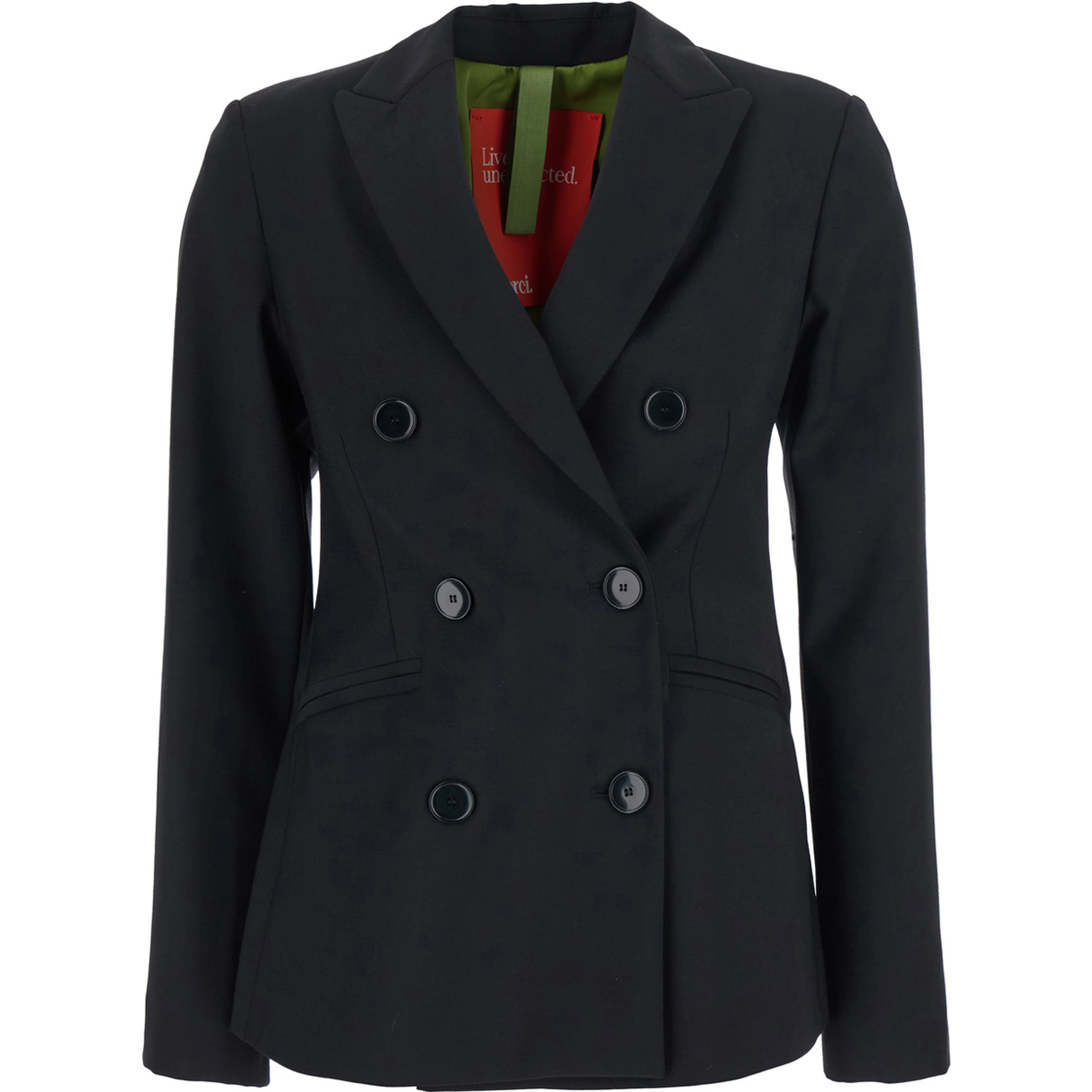 Jacket black with elegant details in Tech Fabric for women