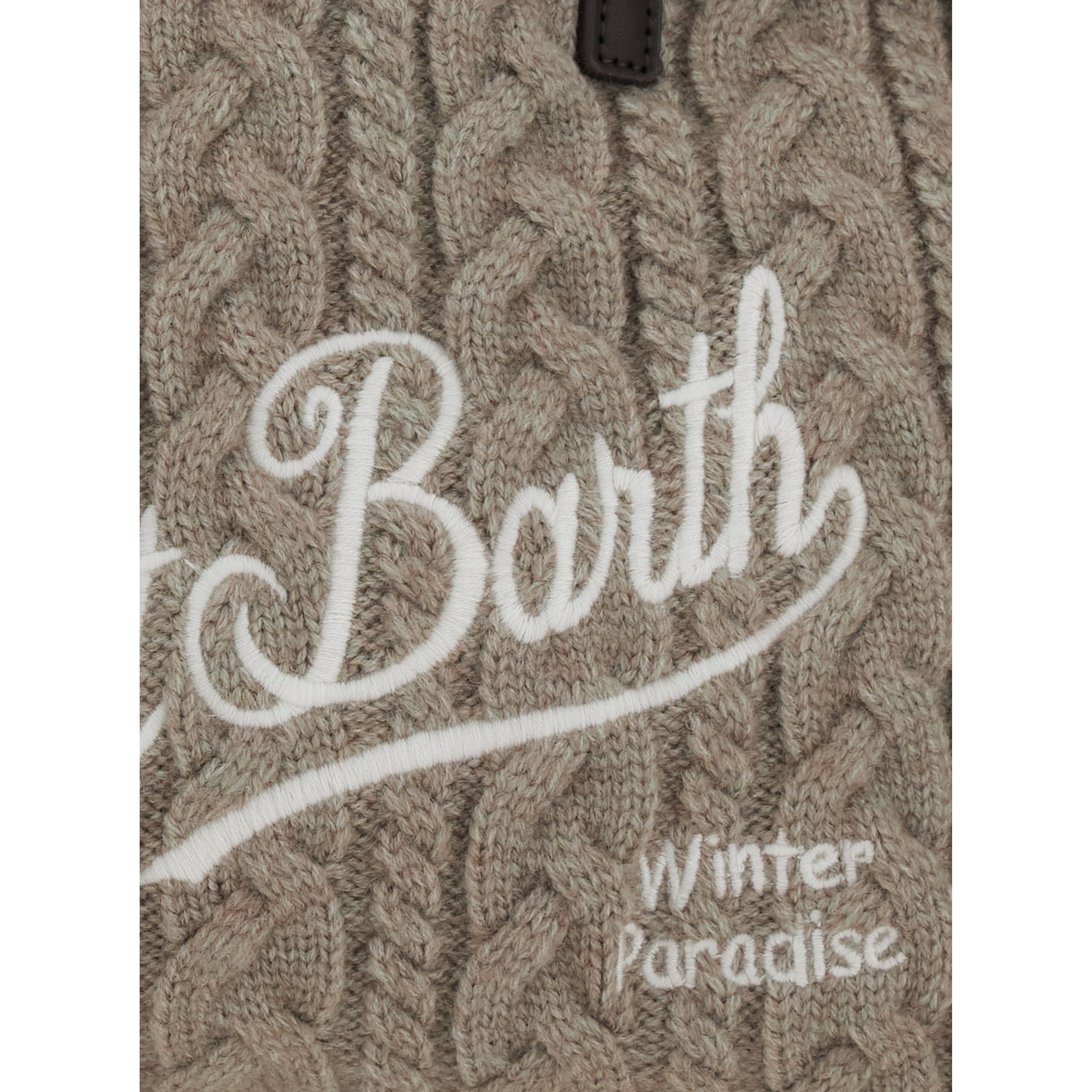 Shoulder bag COLETTE WOOL BRAID N with Tech Fabric and gray color for women