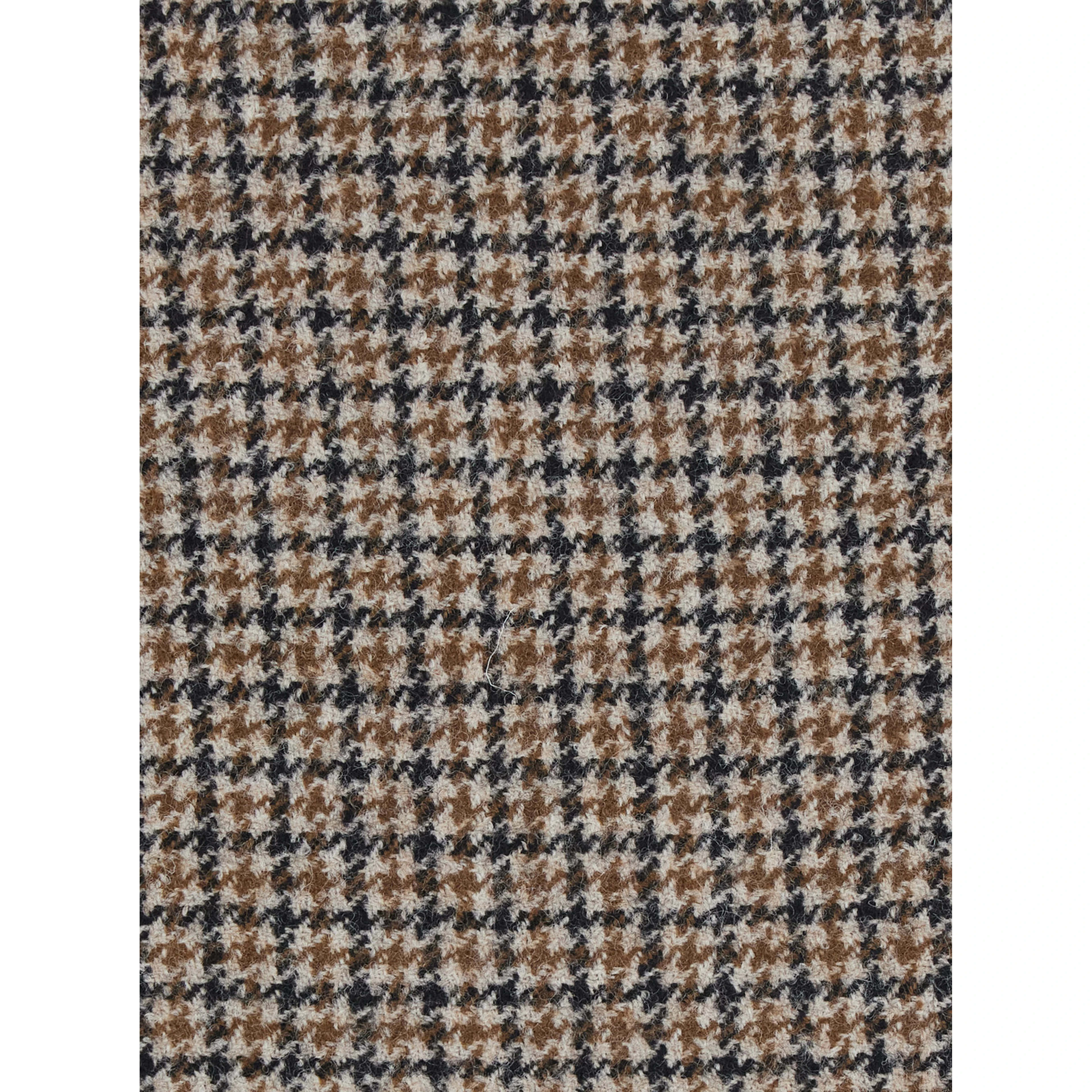 Beige miniskirt with all-over check motif in wool for women
