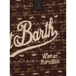 Mini handbag characterized by a tweed design and brown color. Composition in polyester. Unisex.