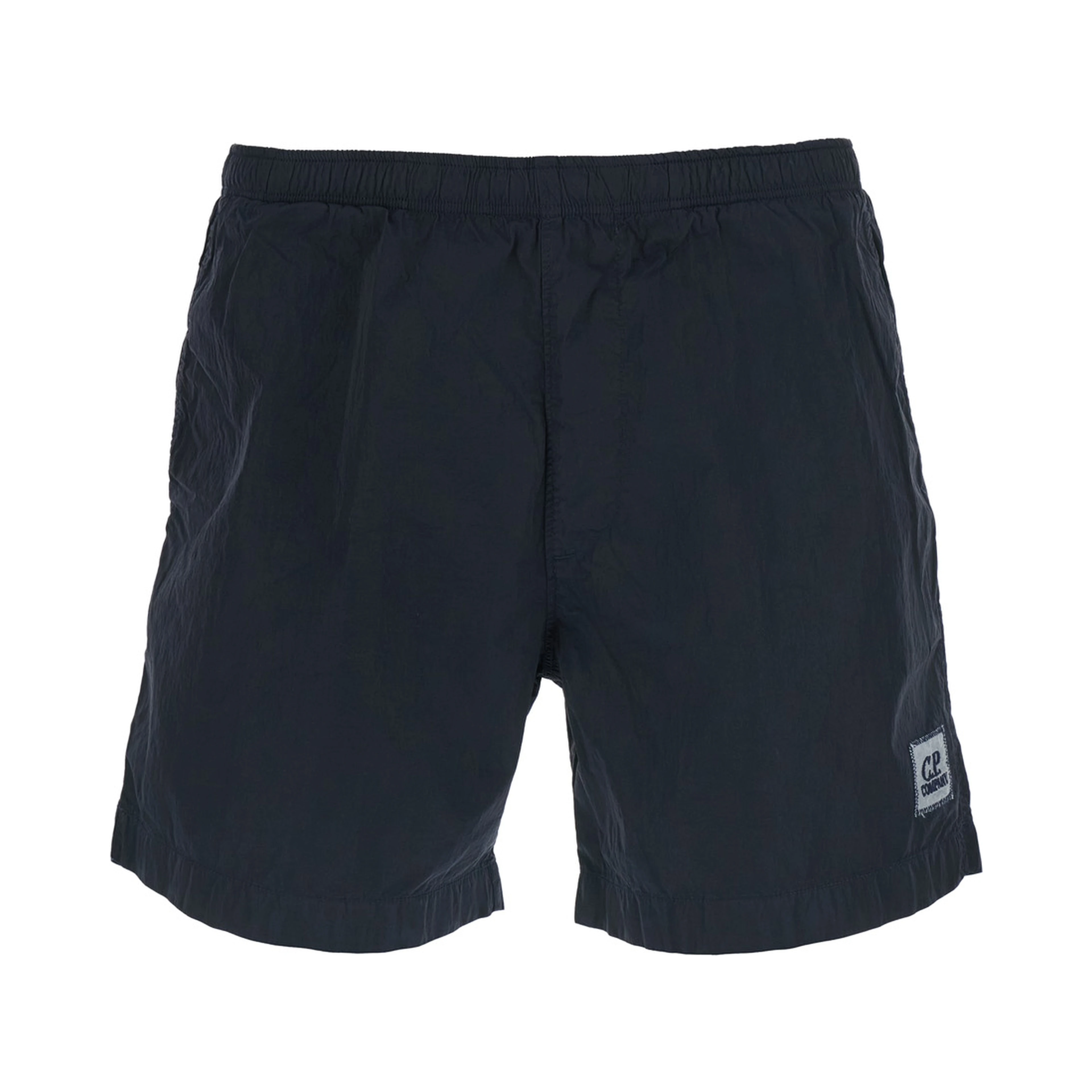 Blue Swim shorts with Logo on the Front in Tech Fabric Men