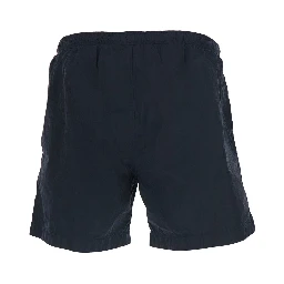 Blue Swim shorts with Logo on the Front in Tech Fabric Men