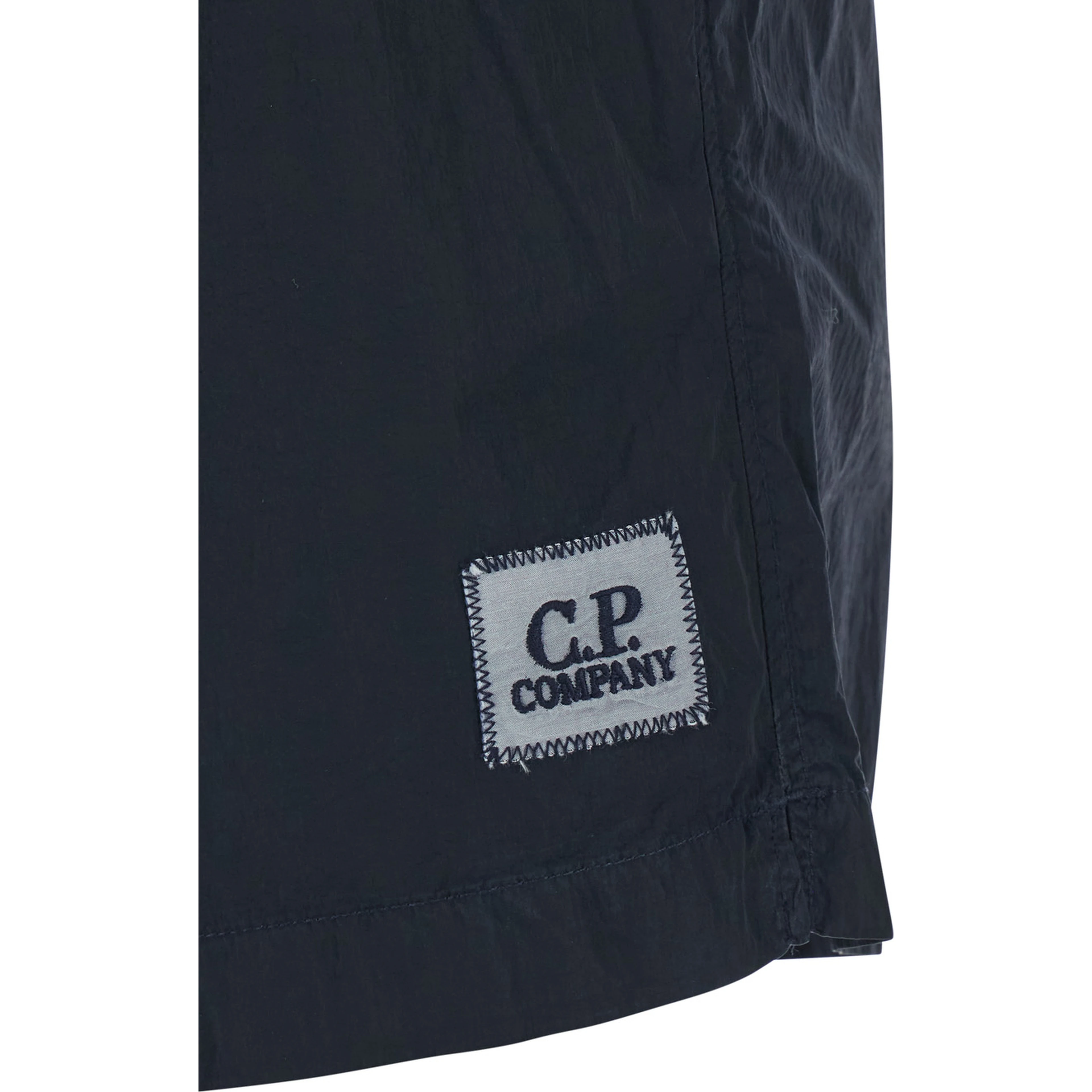 Blue Swim shorts with Logo on the Front in Tech Fabric Men