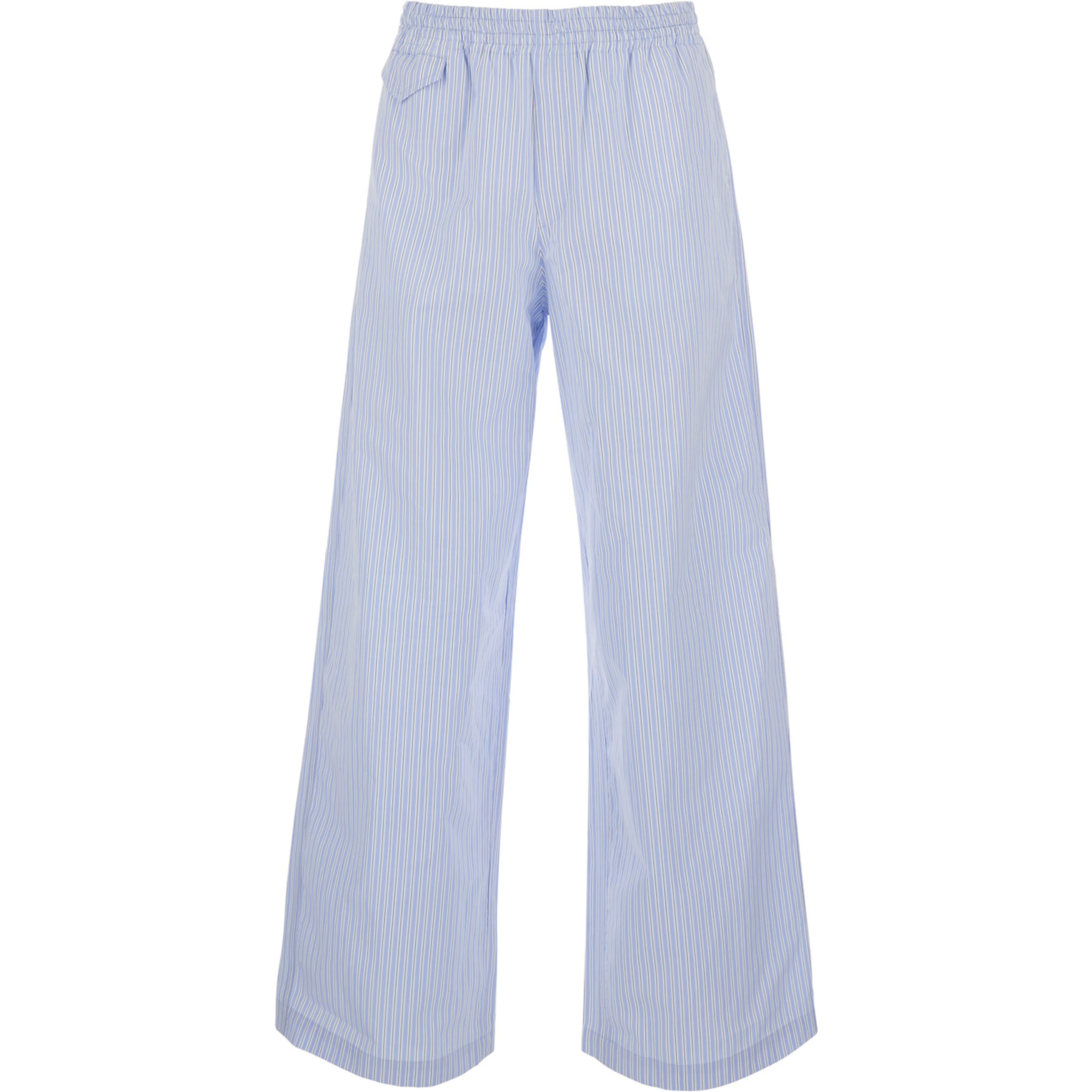 LOU Pants Light Blue with Front Pockets and Cotton Elastic Man
