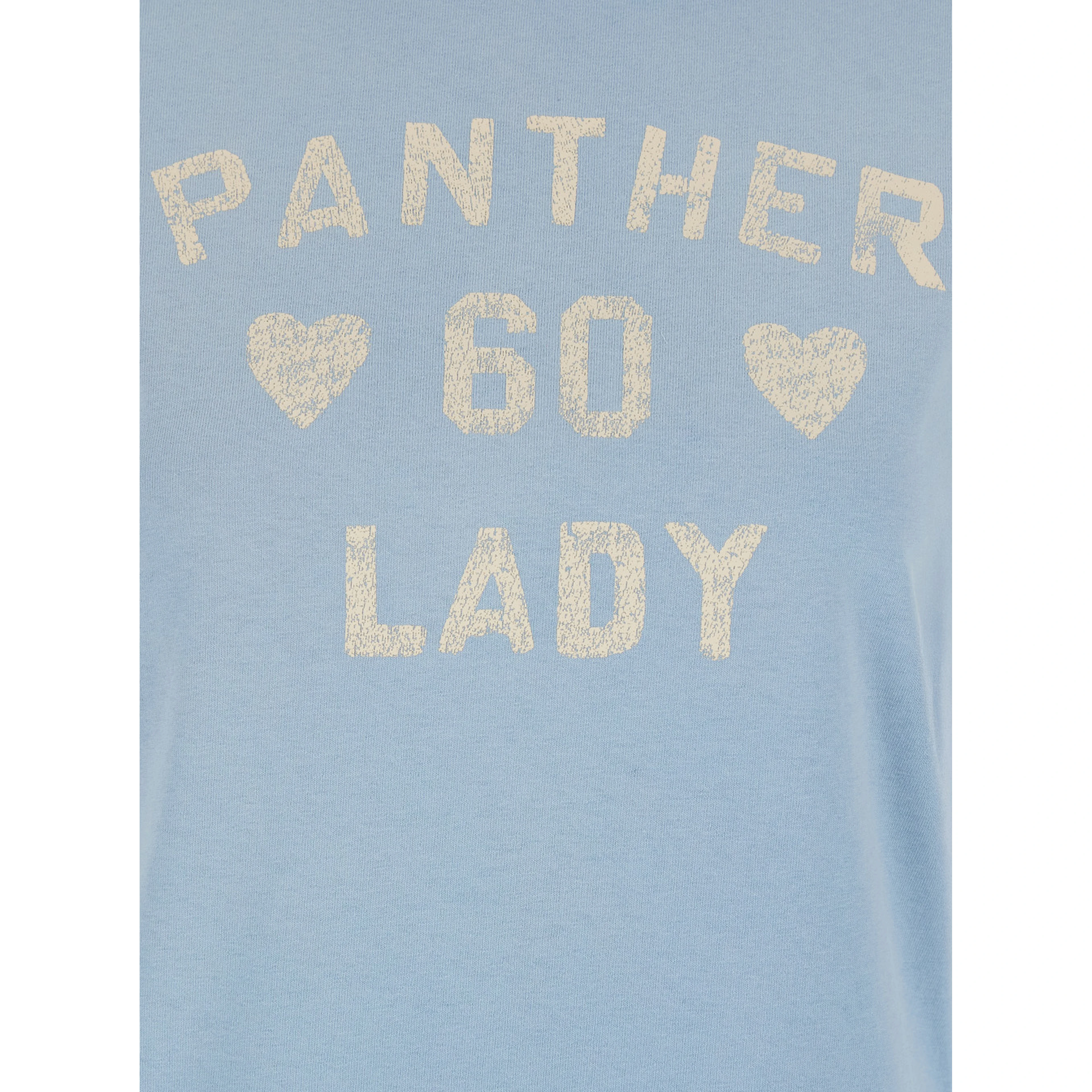 Blue T-Shirt with Maxi Logo on Front and Back in Cotton Jersey for Women