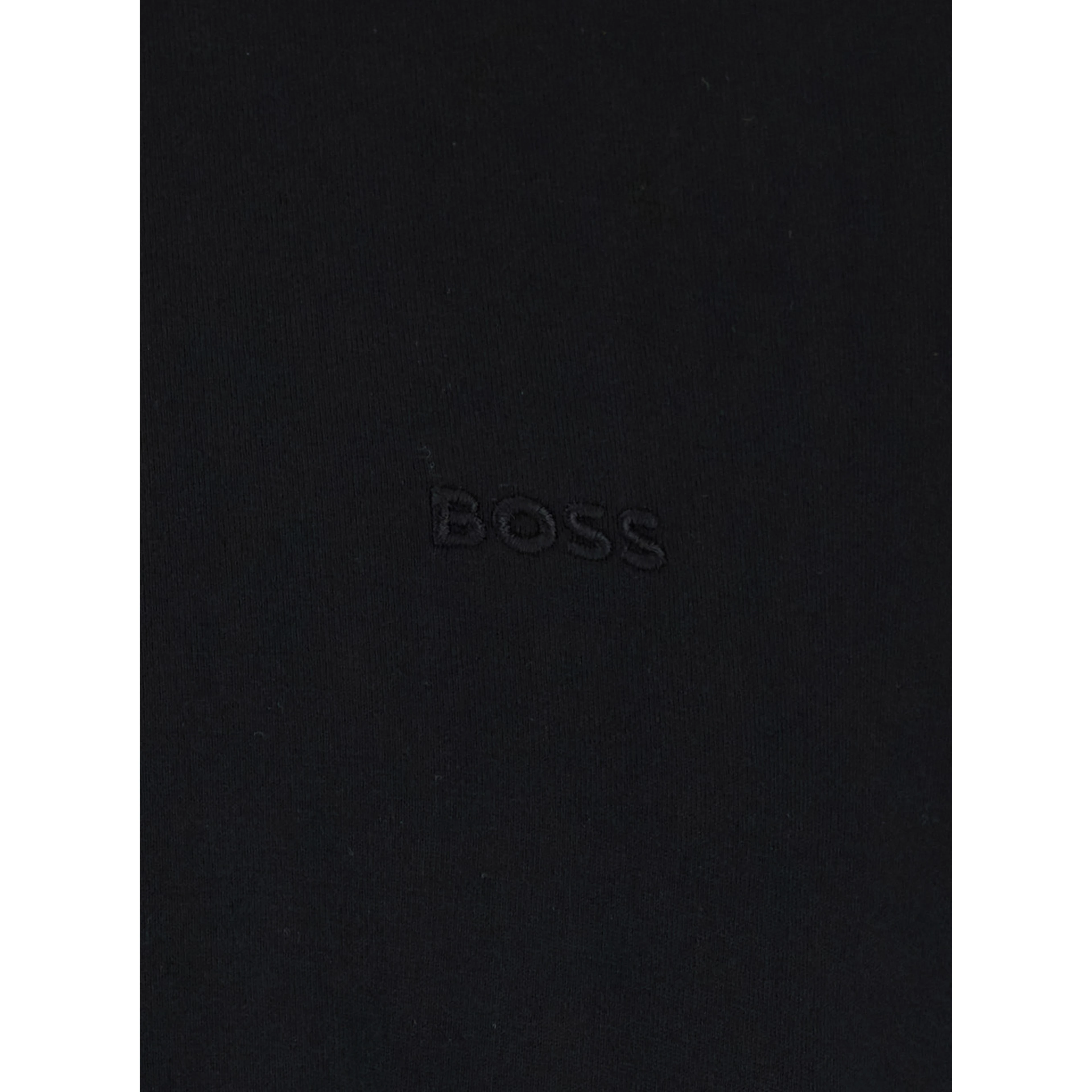 Black T-Shirt with Logo Lettering Embroidery on the Front in Cotton for Men