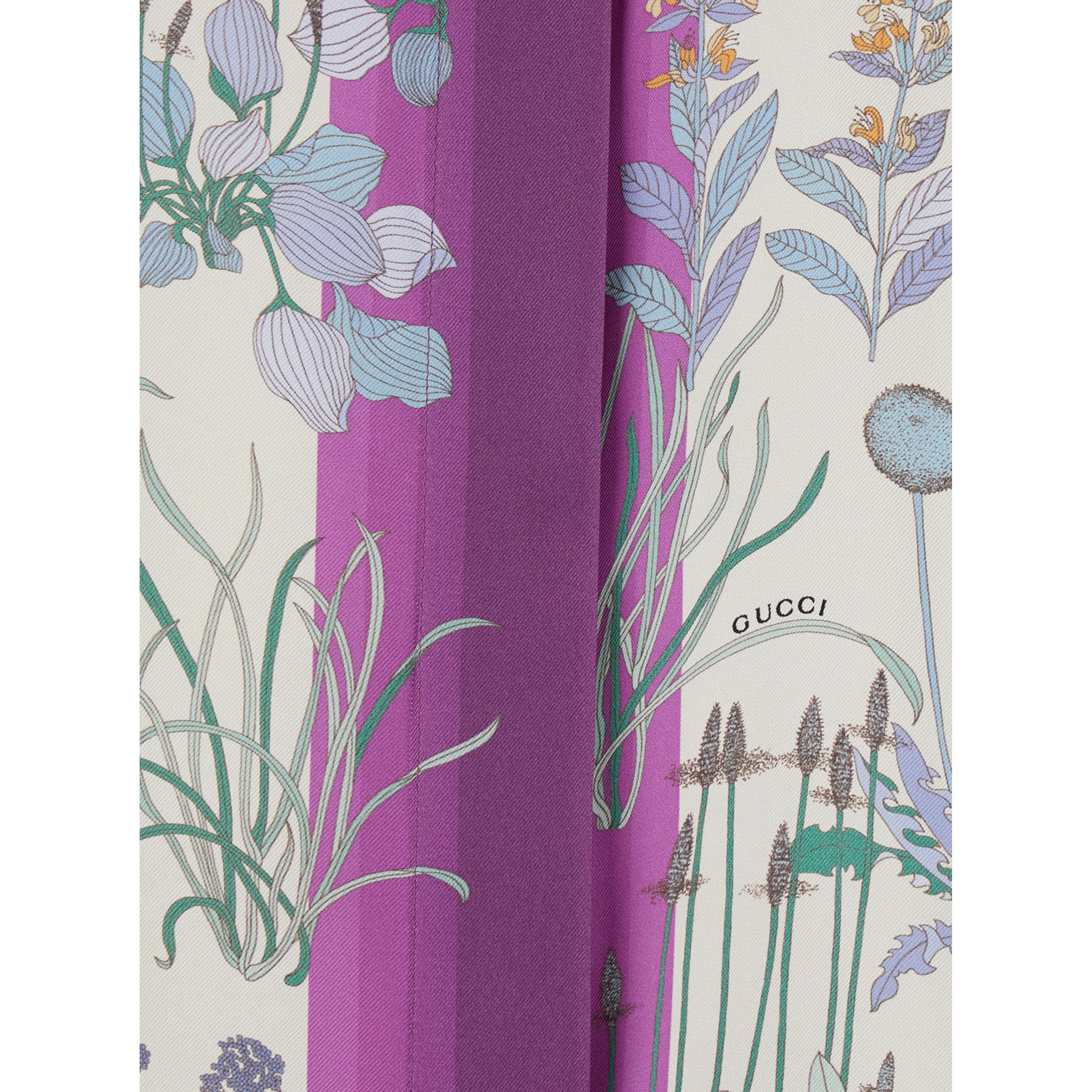 Multicolor Shirt with Classic Collar and All-Over Print in Silk for Women