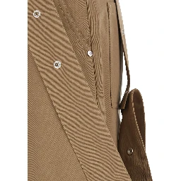 Beige PANTS with logo patch on the back in Cotton for women