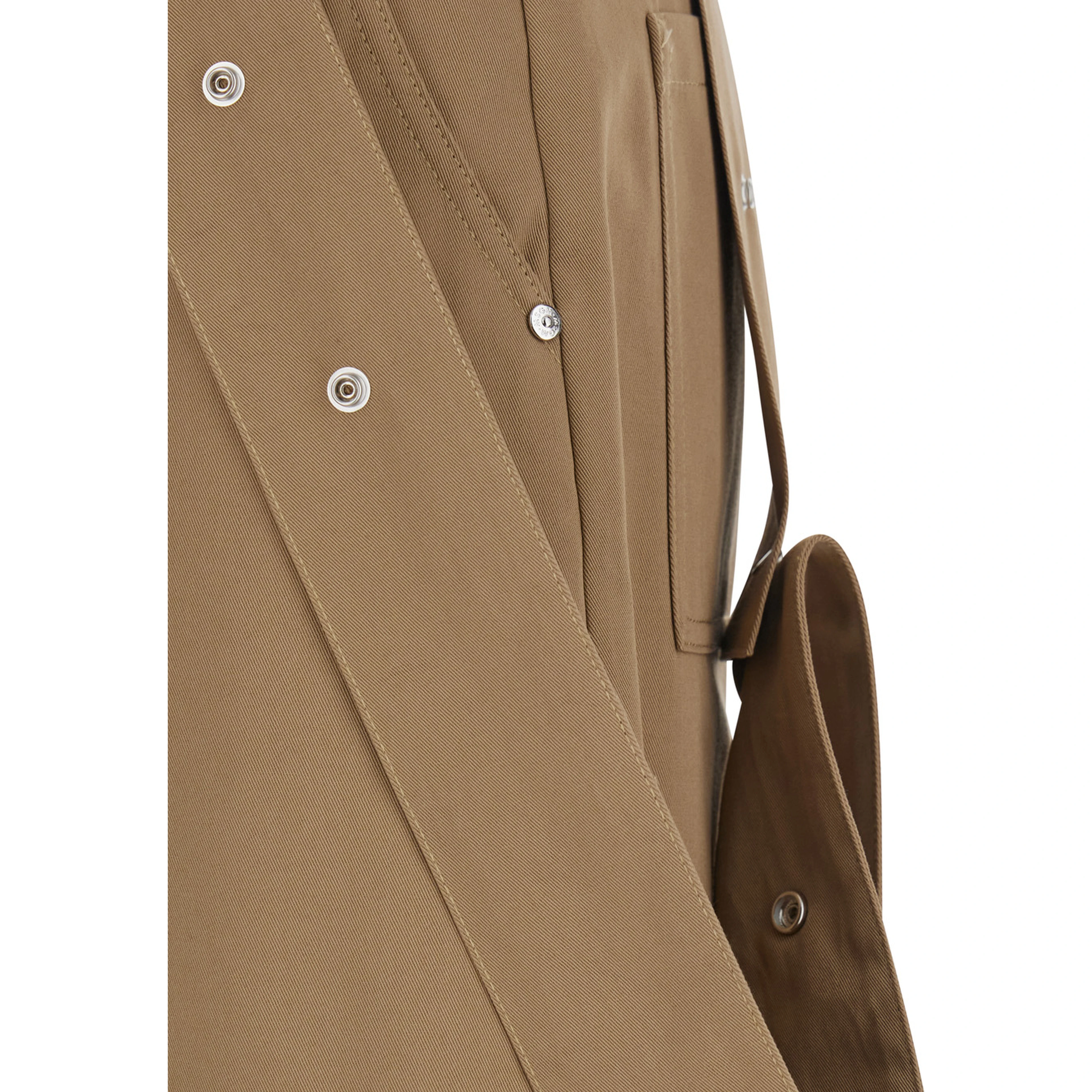 Beige PANTS with logo patch on the back in Cotton for women