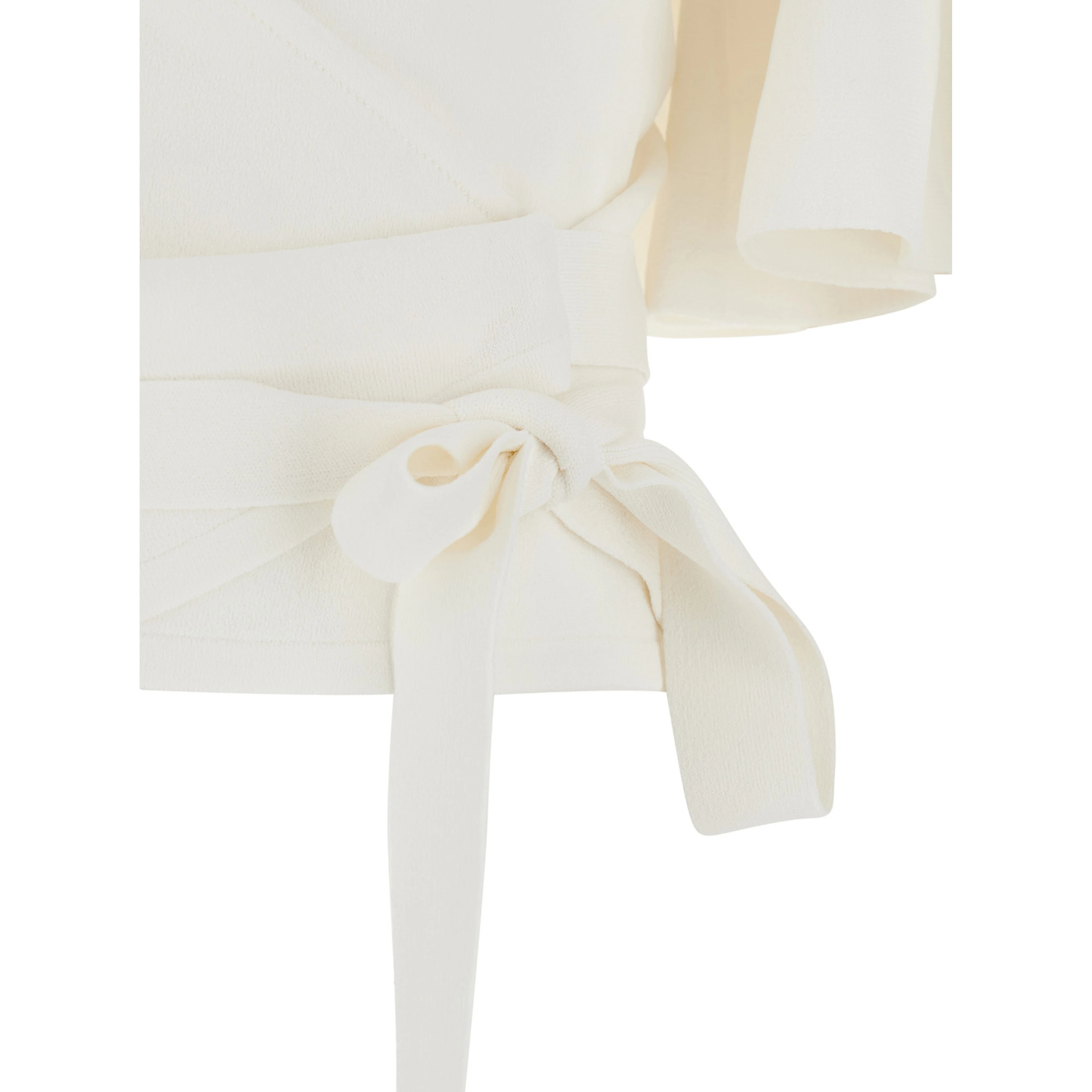 White Top with Crossed Neck In Tech Fabric for Women