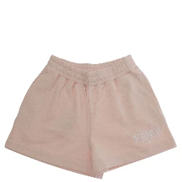 Shorts "JFF3845V0F1UL9" Pink with Elastic Waist and Logo Lettering on the Front in Cotton for Girls