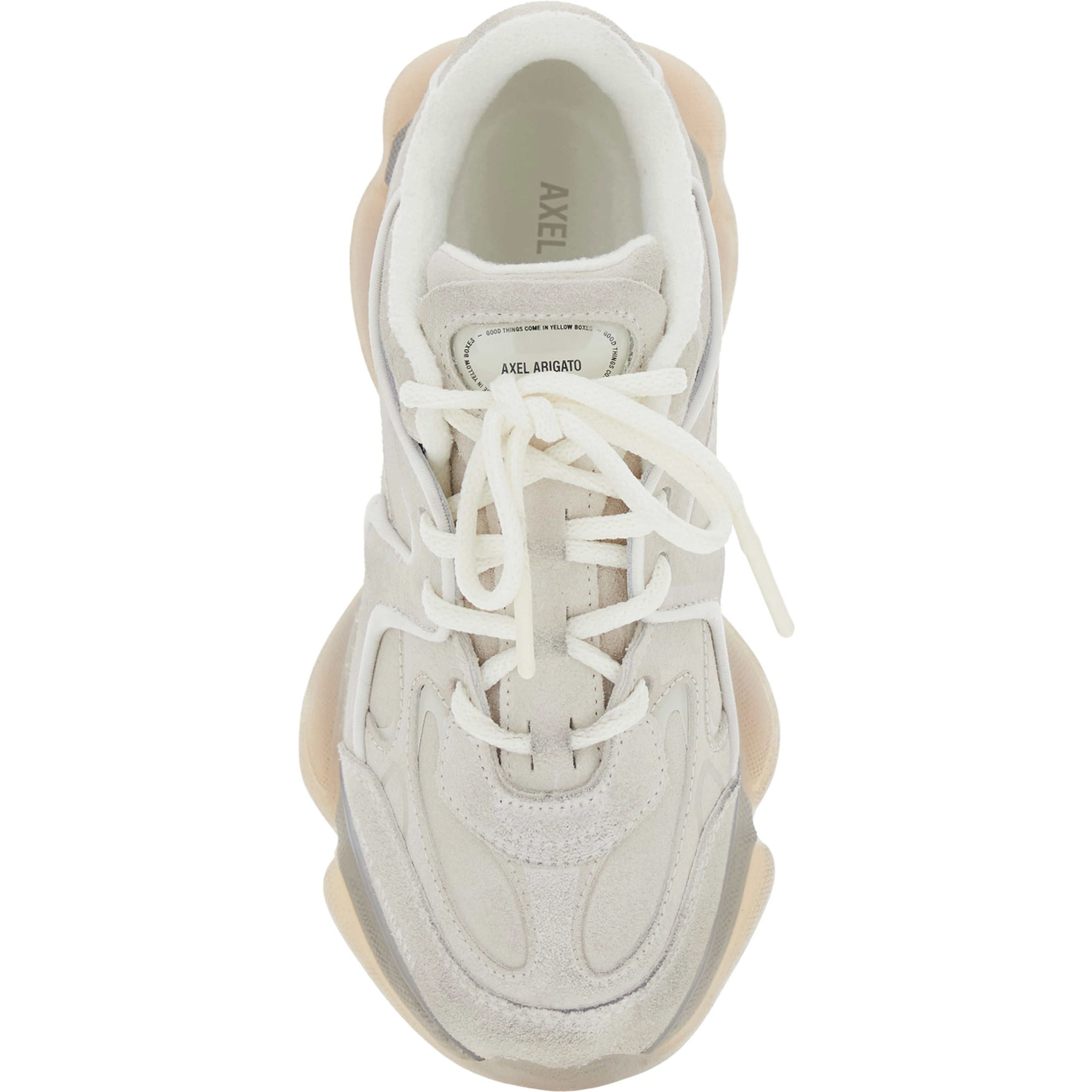 Eris White Low Top Sneakers with Logo Patch on the Tongue in Leather and Fabric Woman