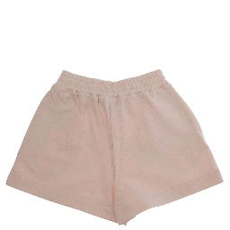 Shorts "JFF3845V0F1UL9" Pink with Elastic Waist and Logo Lettering on the Front in Cotton for Girls