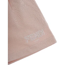 Shorts "JFF3845V0F1UL9" Pink with Elastic Waist and Logo Lettering on the Front in Cotton for Girls